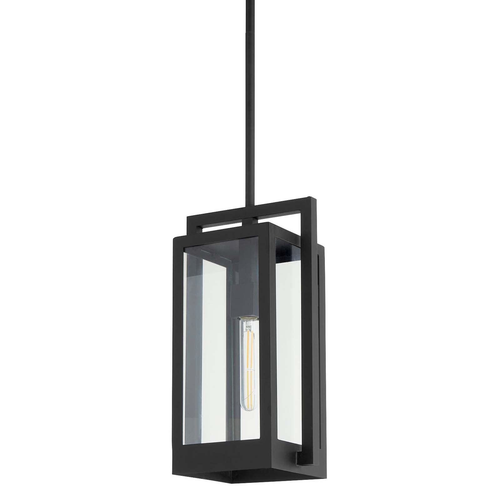 Photos - Chandelier / Lamp Quorum International 737-18 Marco 10" Wide Mini Pendant Textured Black Indoor Lighting Pendants 737-18-69