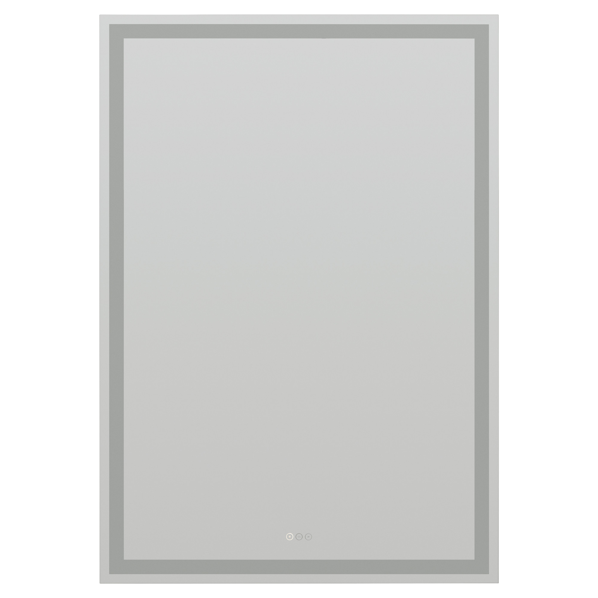 Quorum International 91-4260 Mime 42"W x 60"H Rectangular Flat Frameless Wall Mounted Bathroom Mirror with LED Lighting Mirrored Glass Home Decor