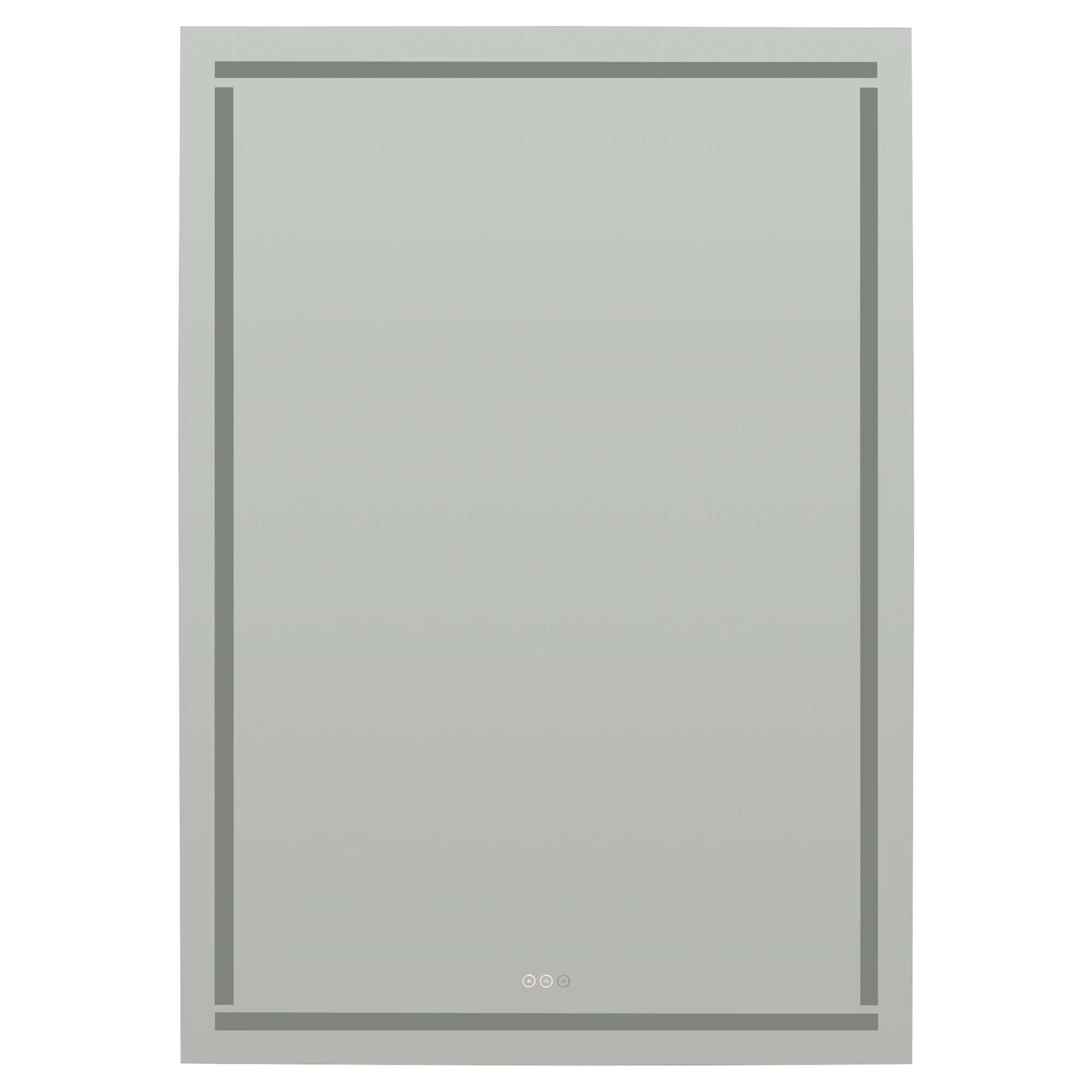 Quorum International 94-4260 Lingo 42"W x 60"H Rectangular Flat Frameless Wall Mounted Bathroom Mirror with LED Lighting Mirrored Glass Home Decor