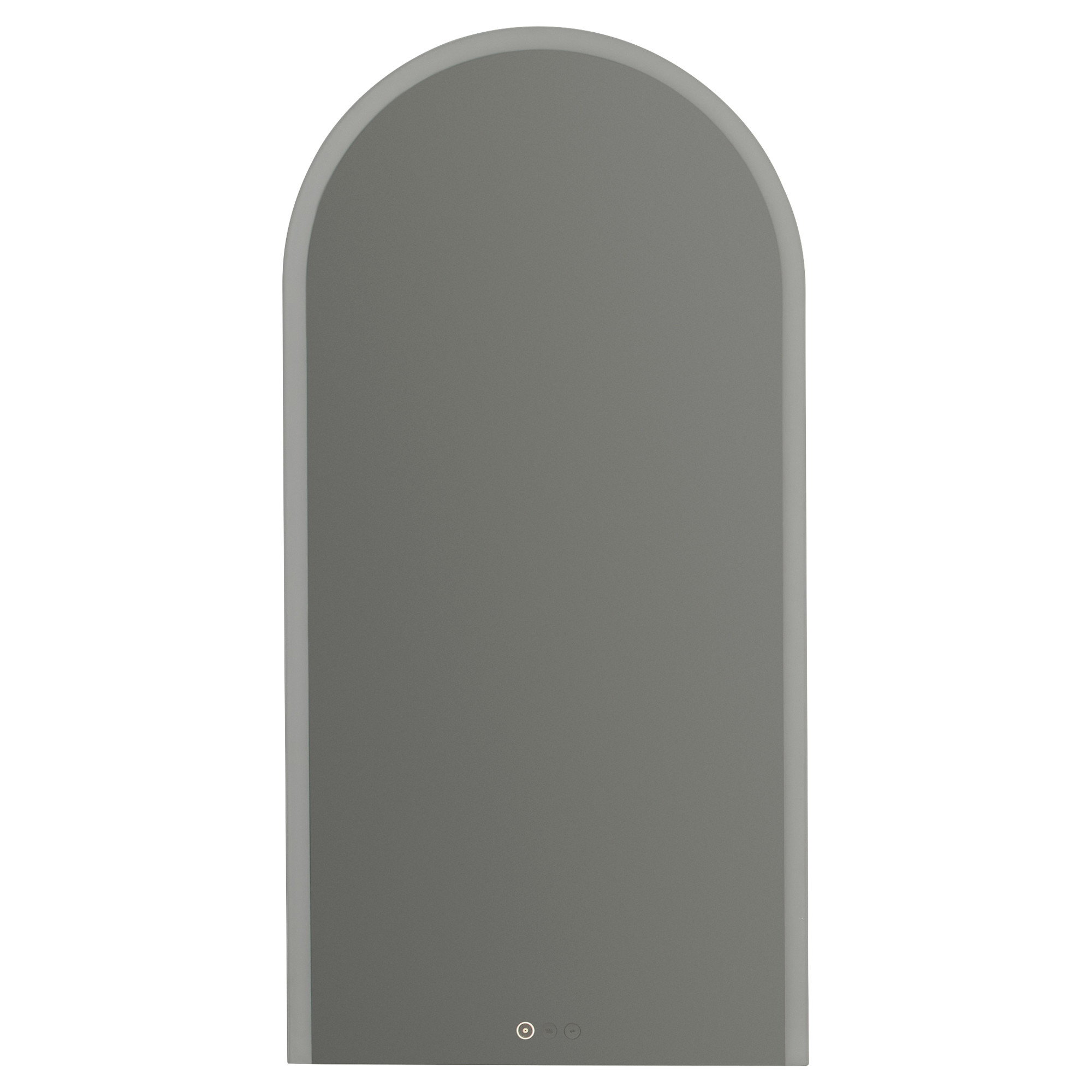 Quorum International 97-2244 Starlet 22"W x 44"H Arched Flat Frameless Wall Mounted Bathroom Mirror with LED Lighting Mirrored Glass Home Decor