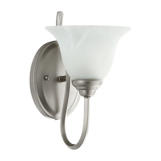 Photos - Chandelier / Lamp Quorum International 5510-1 Spencer Single Light 7" Wide Bathroom Sconce Classic Nickel Indoor Lighting Bathroom Fixtures Ba