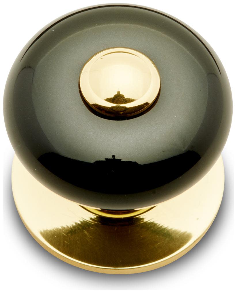 Photos - Furniture Hardware Flat RK International CK-31--BTN-LG Porcelain 1-1/4" Round Classic  Mushroom Cabinet Knob with Beaded Tip and Backplate P 
