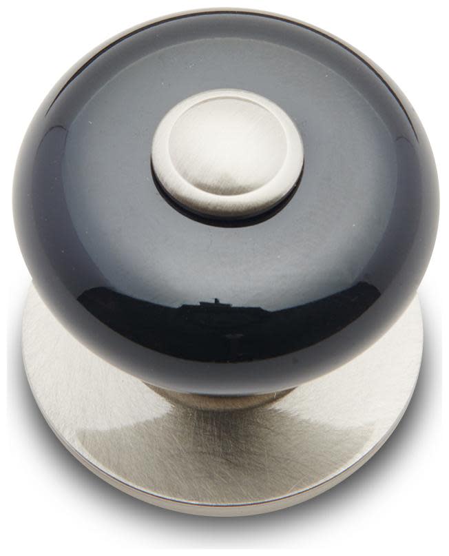 Photos - Furniture Hardware Flat RK International CK-31--BTN-LG Porcelain 1-1/4" Round Classic  Mushroom Cabinet Knob with Beaded Tip and Backplate S 