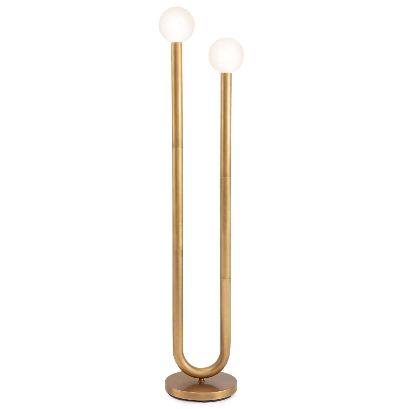 Photos - Chandelier / Lamp Happy Japan Regina Andrew 14-1055 Happy 2 Light 53" Tall LED Accent Floor Lamp Natural Brass Lamps Floor Lamps 14-1055NB 