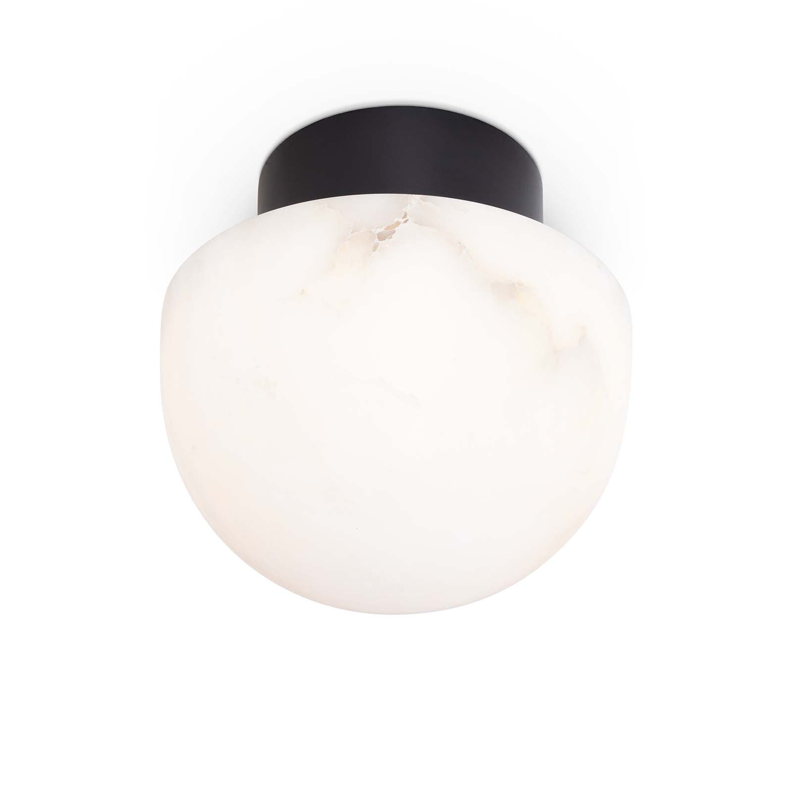 Photos - Chandelier / Lamp Parker Regina Andrew 16-1398ORB  8" Wide LED Flush Mount Bowl Ceiling Fixture Natural Stone Indoor Lighting Ceiling Fixtures 