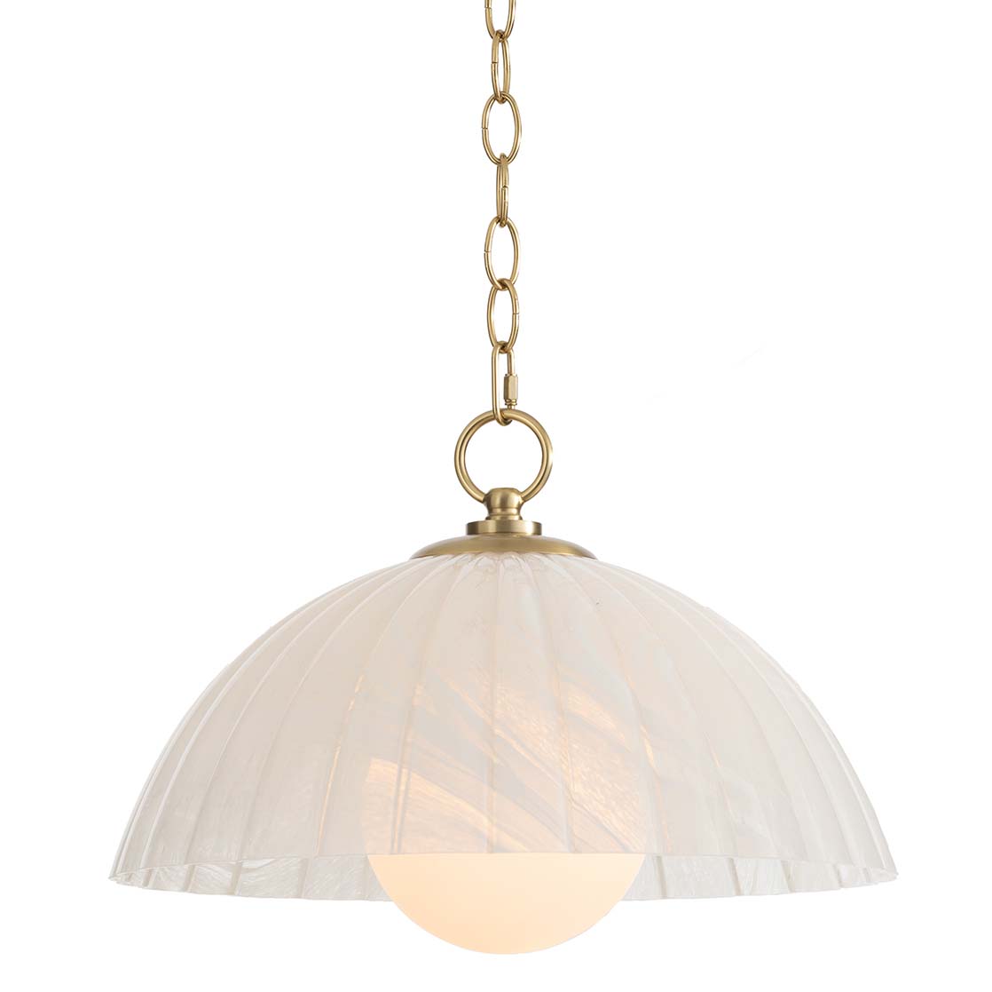 Photos - Chandelier / Lamp Wide Regina Andrew 16-1469 Dariel 16"  Pendant White Indoor Lighting Pendants 