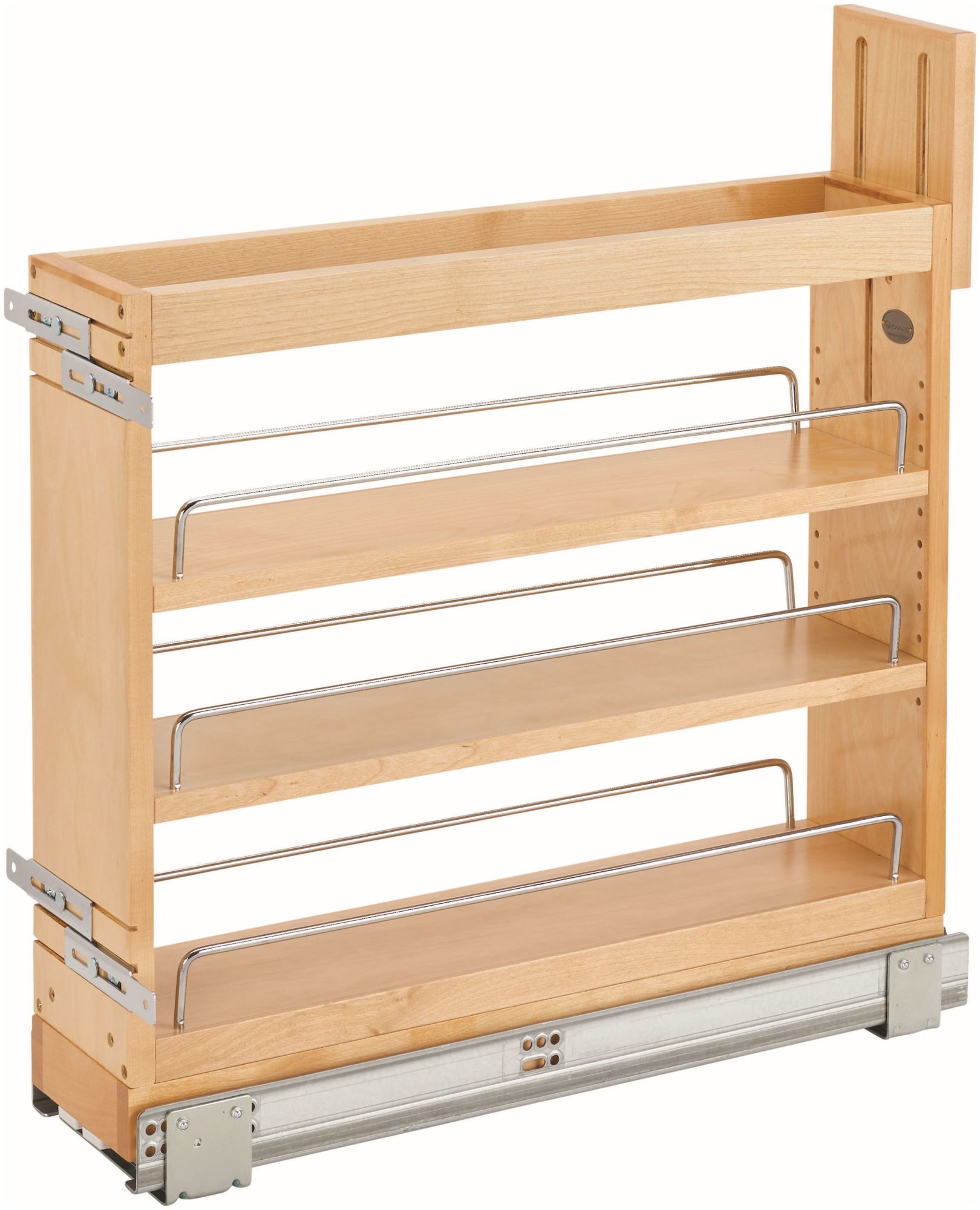 Photos - Furniture Hardware Cabinet Rev-A-Shelf 448-BDDSC-5C Wood Classics 6" Pull Out Door Drawer Base  Slide Out Organizer with Soft Close Maple Storag 