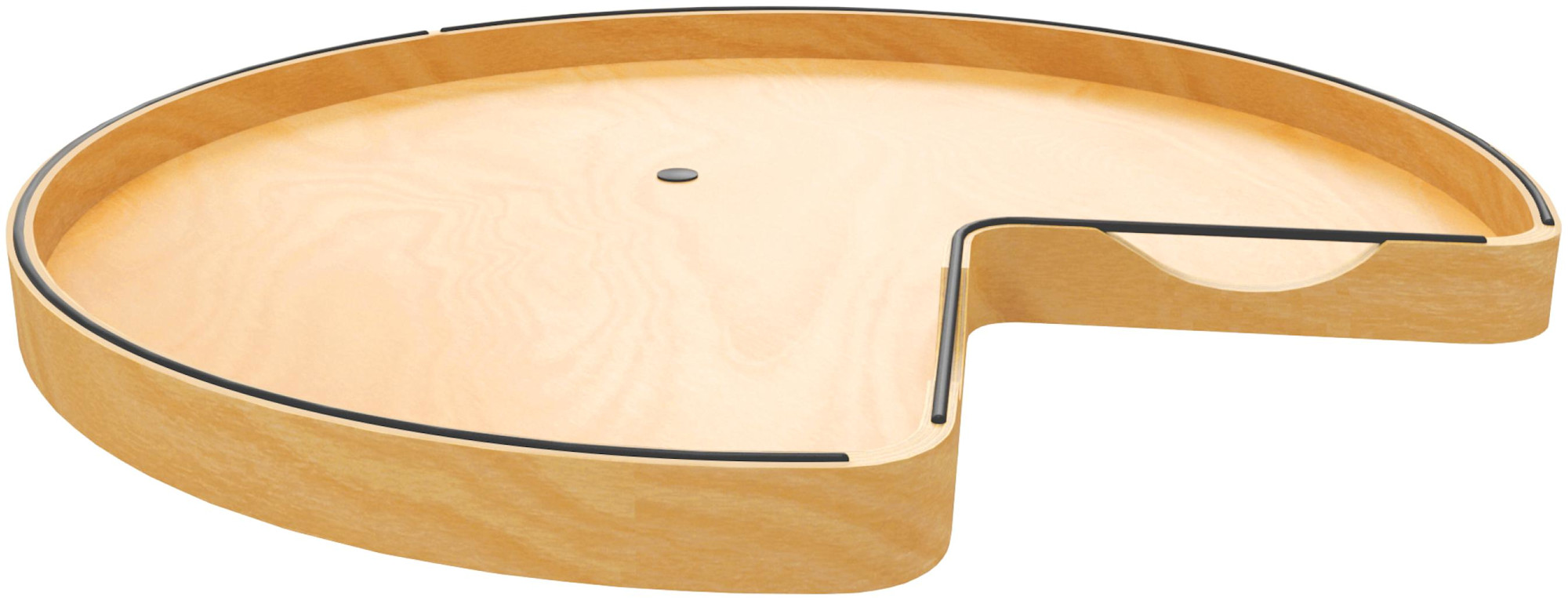 Rev-A-Shelf 4CC-401-32BS-1 Craftsman 32" Diameter Solid Maple Kidney Single Lazy Susan with Swivel Bearing for 33" Base Corner Cabinets Maple / Black
