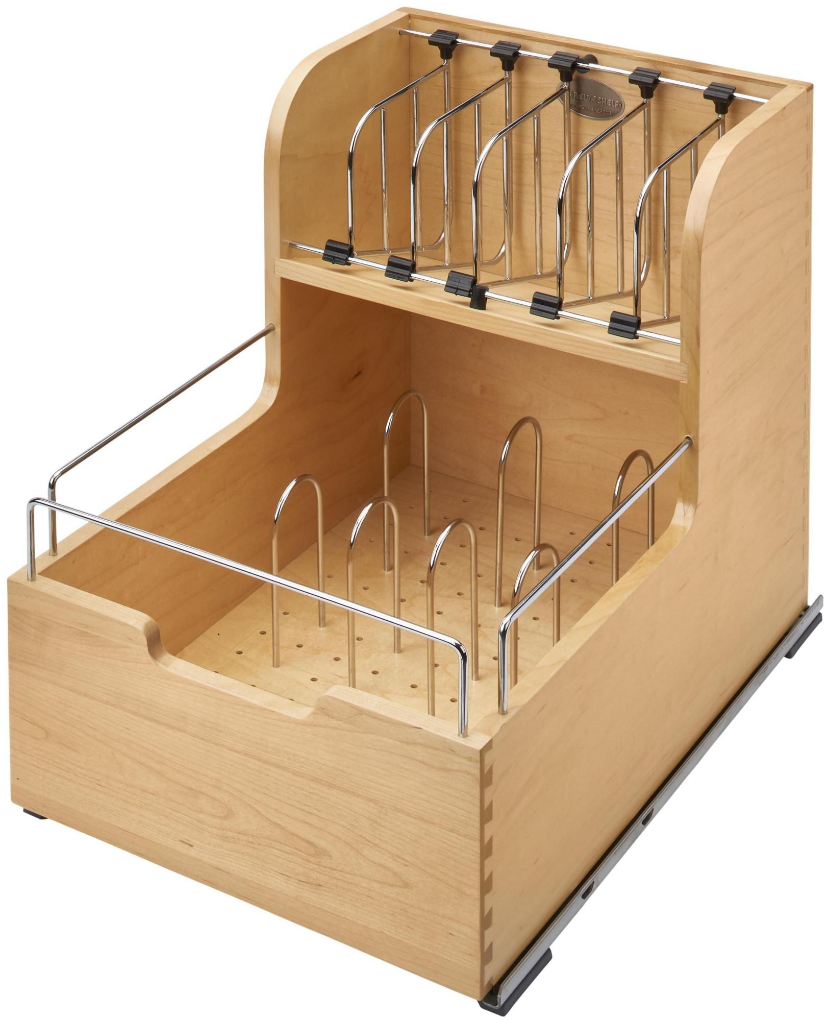 Photos - Furniture Hardware Cabinet Rev-A-Shelf 4FSCO-18SC-1 Wood Classics 14-1/2"W Base  Food Storage Tupperware Container Pull Out Organizer with Soft 