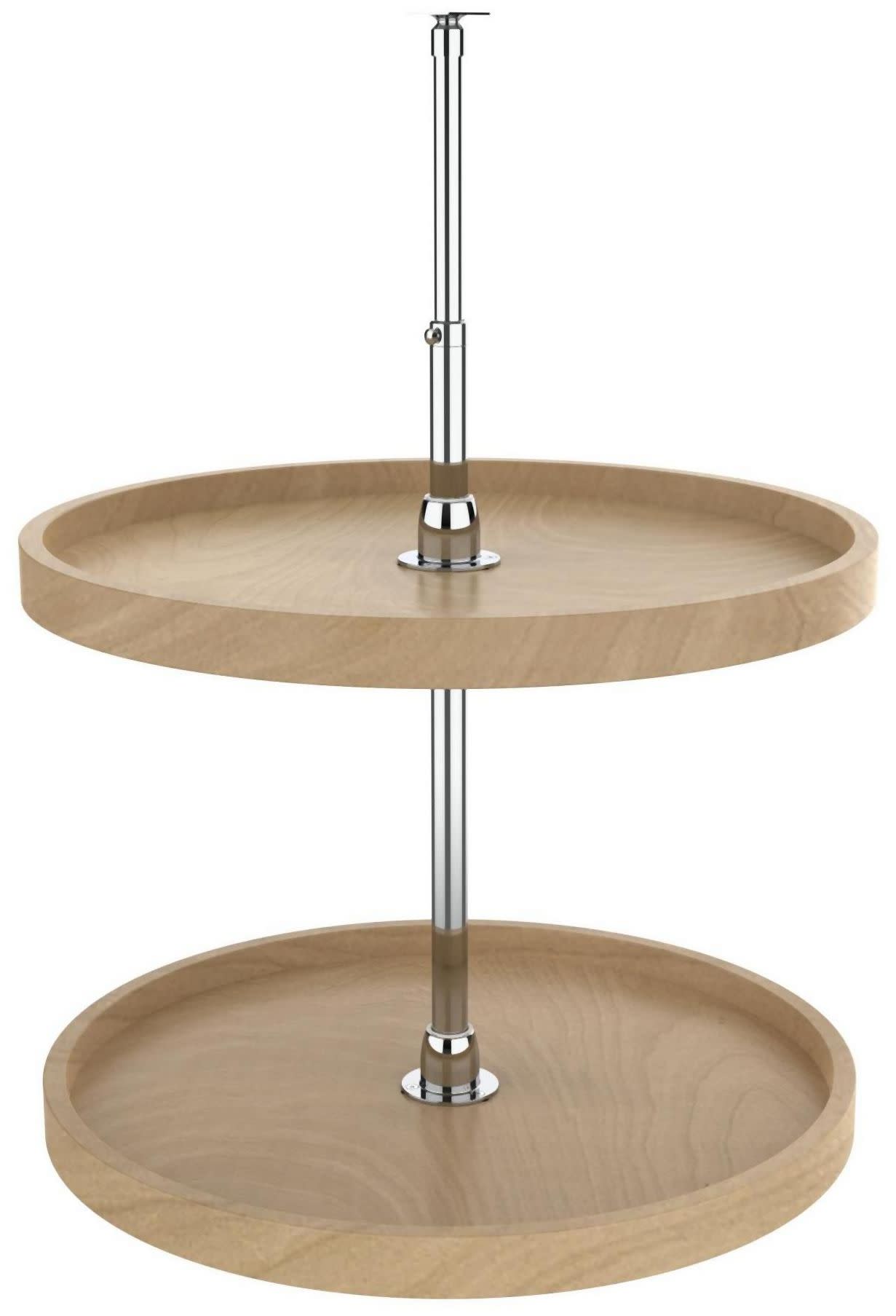 Photos - Wall Shelf Circle Fitness Rev-A-Shelf 4WLS072-22-52 Wood Classics 2 Tier 22" Full Circle Lazy Susan with 26-31" Adjustable Pole for Corner Wall Cabine 