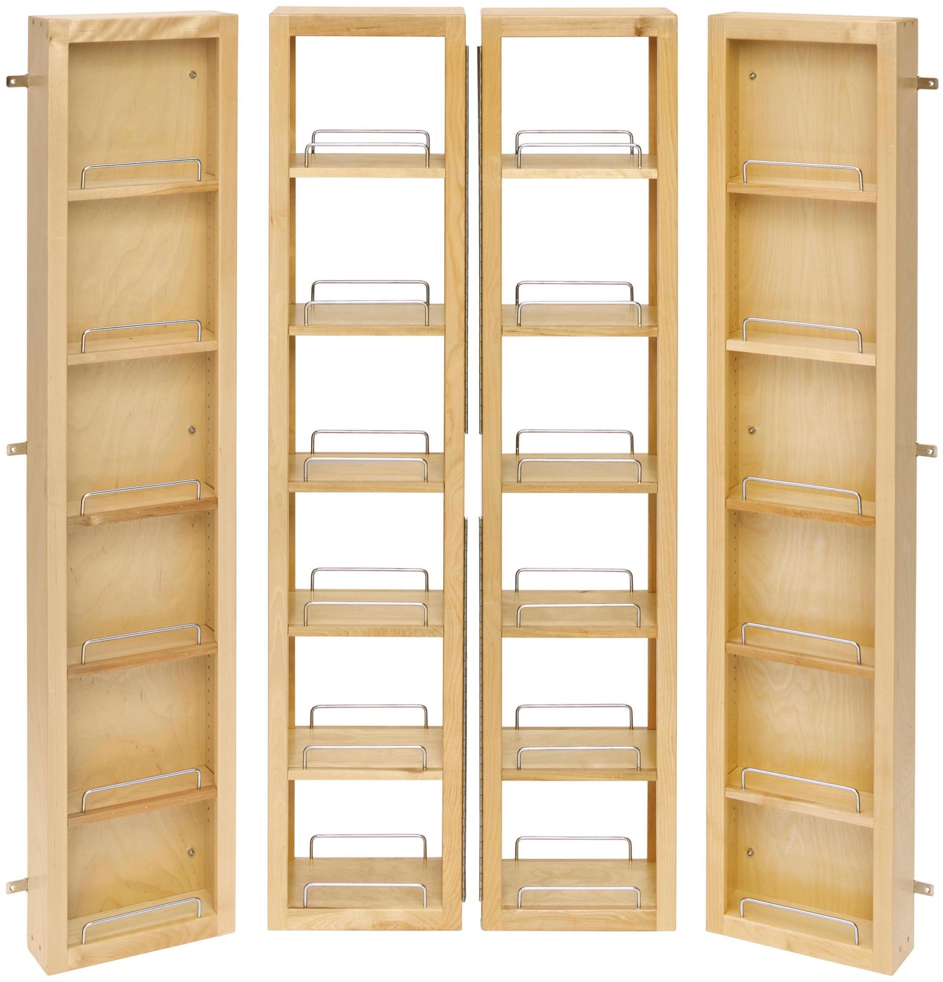 Rev-A-Shelf 4WP18-57-KIT Wood Classics 12" 24 Shelf Maple Swing Out Pantry Cabinet Organizer Kit for 36" Base Cabinets with 57"+ Height Maple Storage