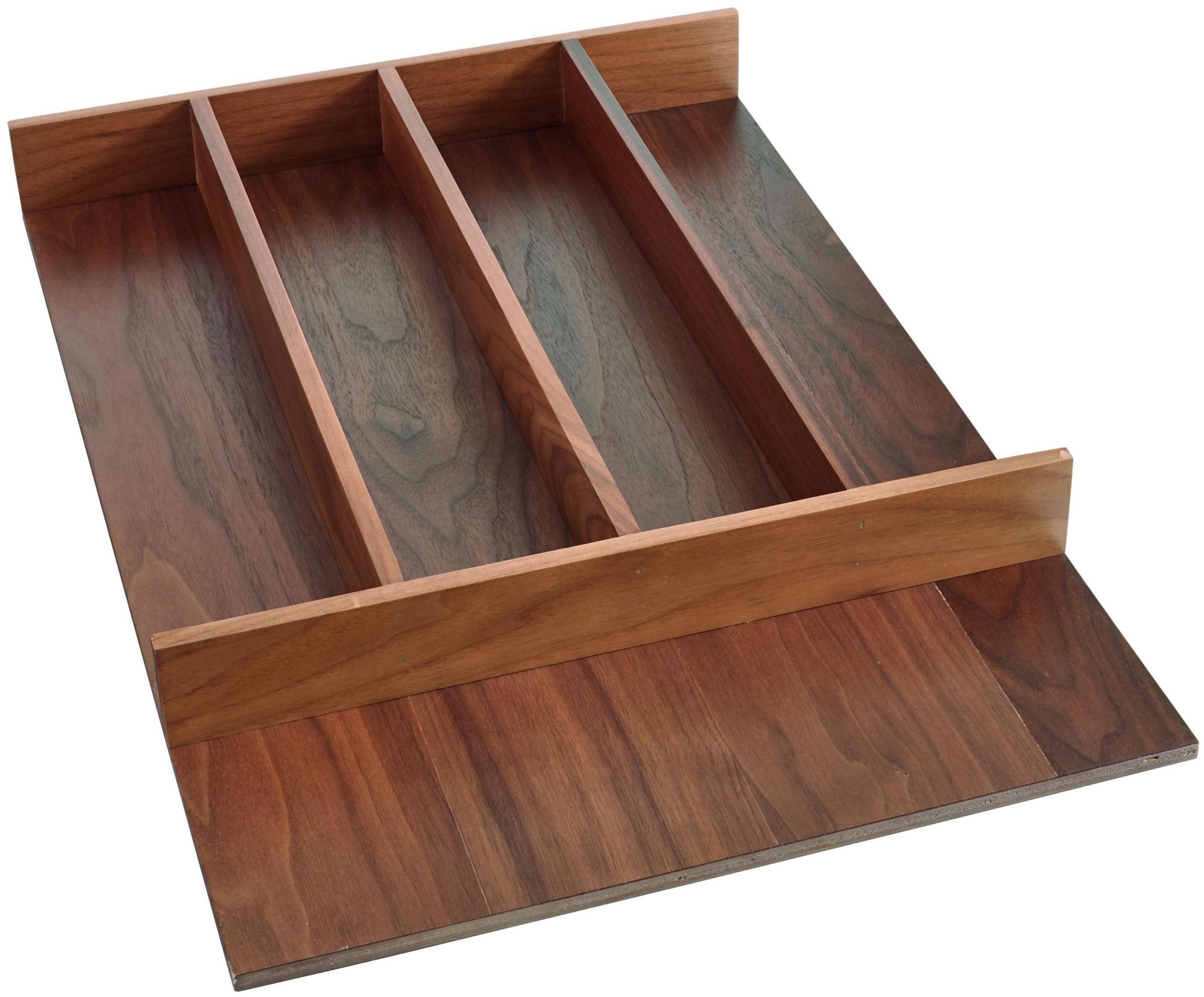 Photos - Furniture Hardware Rev-A-Shelf 4WUT-1SH Wood Classics 18-1/2"W Trim to Fit Kitchen Silverware Utensil Organizer Insert for Shallow Drawers Waln