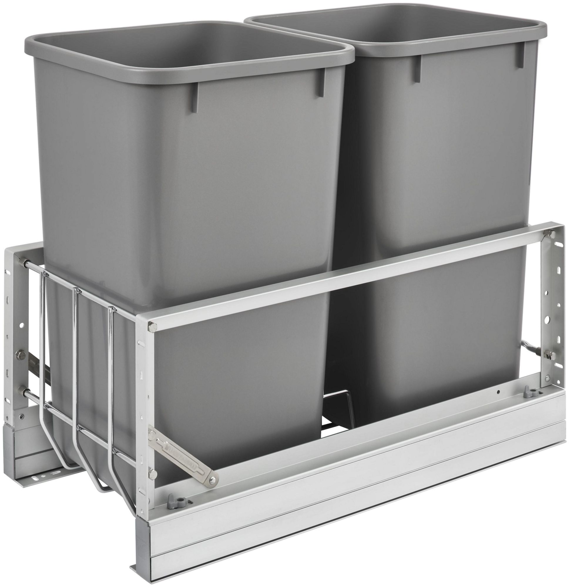 Photos - Furniture Hardware Wide Rev-A-Shelf 5349-1527DM-2 Contemporary 11-11/16"  27 Quart Pull Out Trash Can System with Soft Close Slides and 2 Bins S 