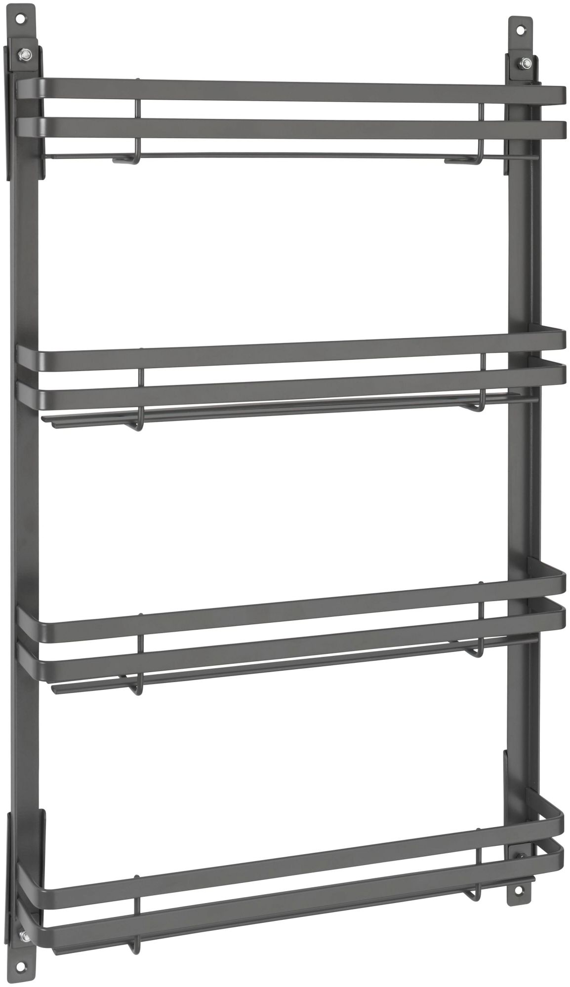 Rev-A-Shelf 5365-14 Modern 13-5/8"W x 23-1/2"H Steel Wall or Door Mount Cabinet Spice Rack Organizer Orion Gray Storage and Organization Cabinet and