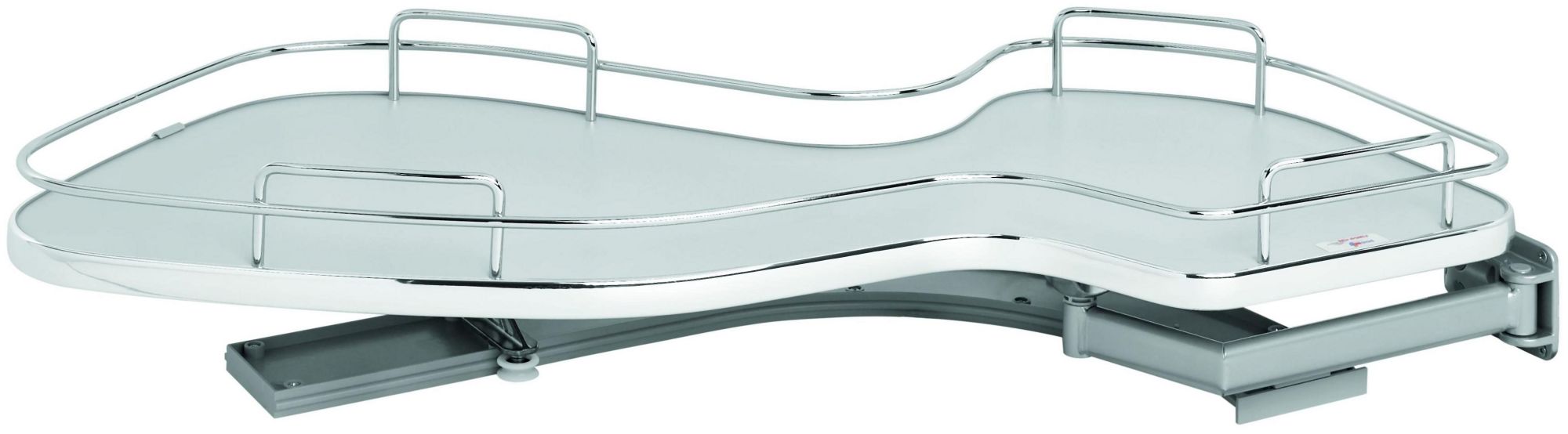 Rev-A-Shelf 5371-15-R Contemporary 33"W Single Shelf Cloud Lazy Susan Style Swing Out Blind Corner Organizer for Blind Left Cabinet Gray Storage and