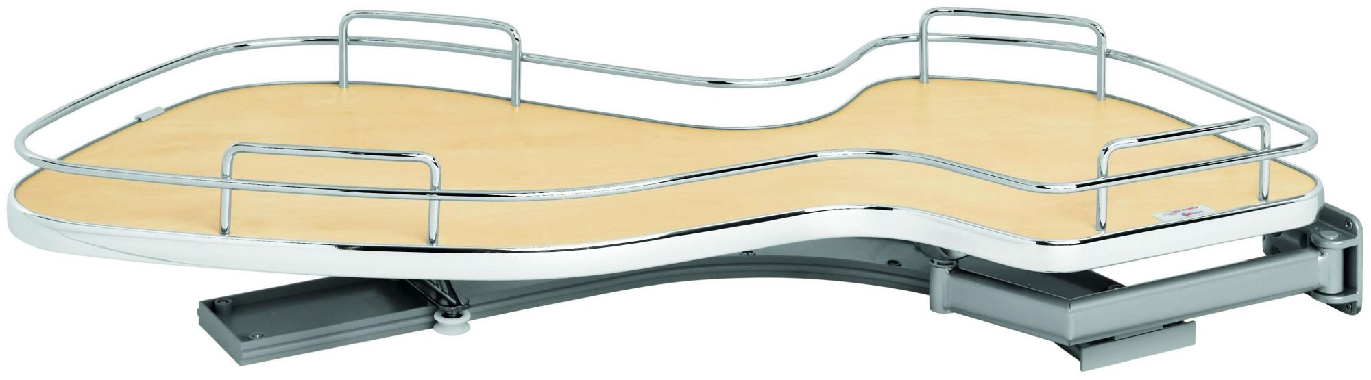 Rev-A-Shelf 5371-15-R Contemporary 33"W Single Shelf Cloud Lazy Susan Style Swing Out Blind Corner Organizer for Blind Left Cabinet Maple Storage and