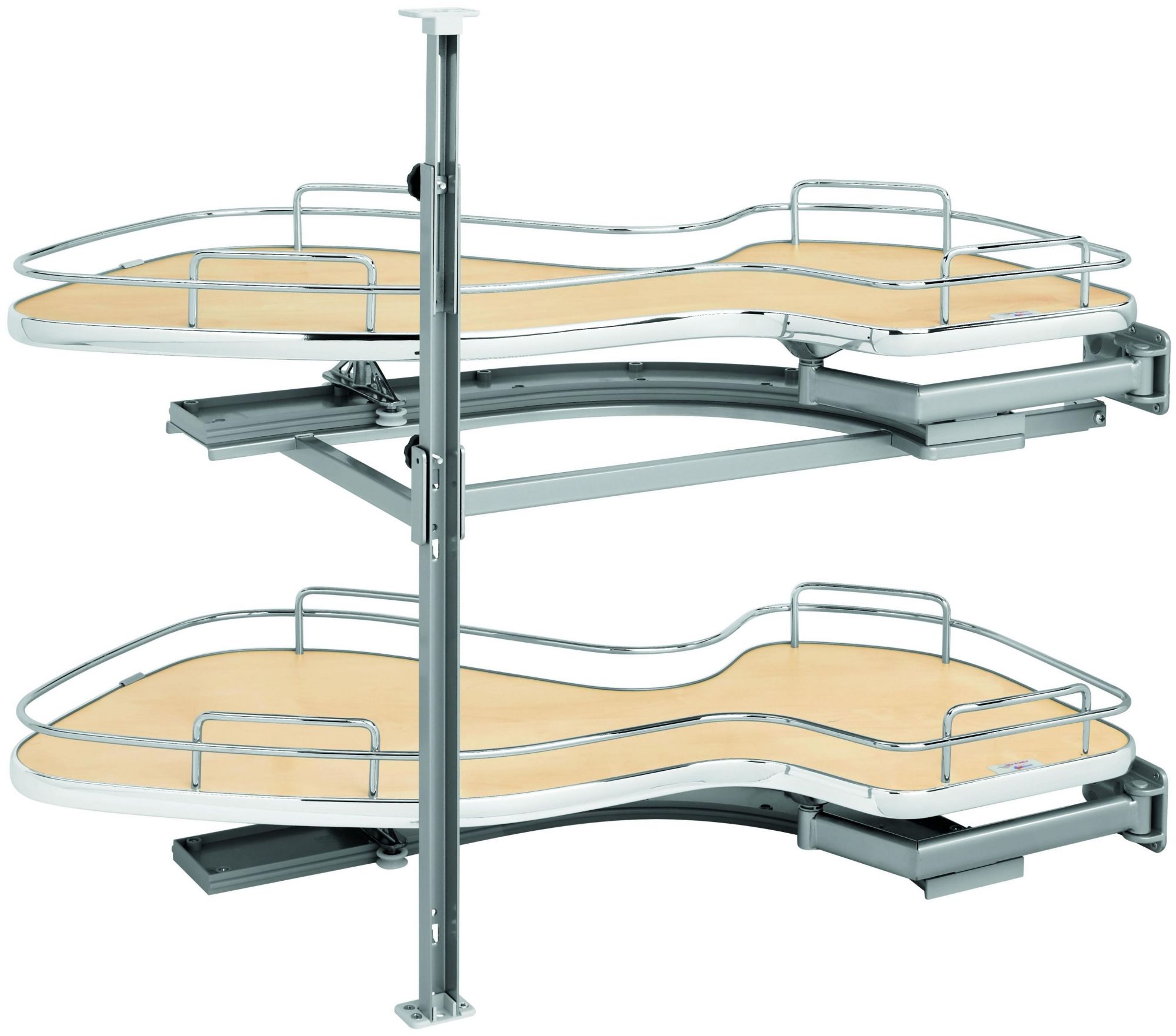 Photos - Furniture Hardware Swing Rev-A-Shelf 5372-15-R Contemporary 33"W  Out Pivot 2 Tier Cloud Garasolo Lazy Susan for Blind Left Cabinets Maple Stora 