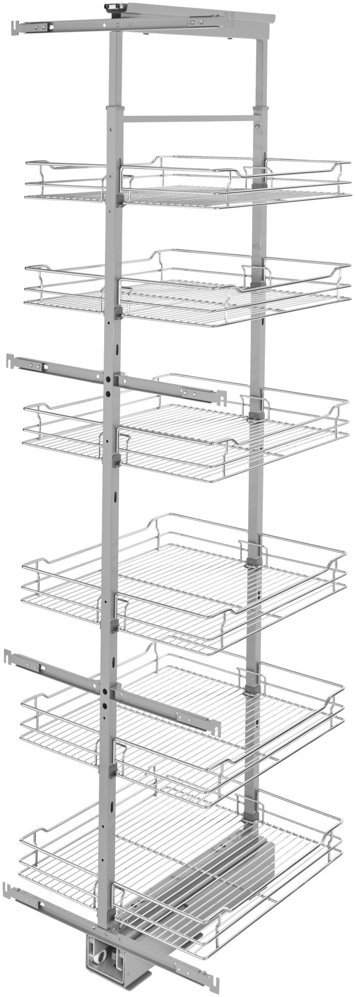 Photos - Furniture Hardware Rev-A-Shelf 5773-20-1 Modern 21-3/4"W x 73-3/4"H Soft Close Adjustable 6 Shelf Tall Pull Out Cabinet Pantry Organizer Chrome