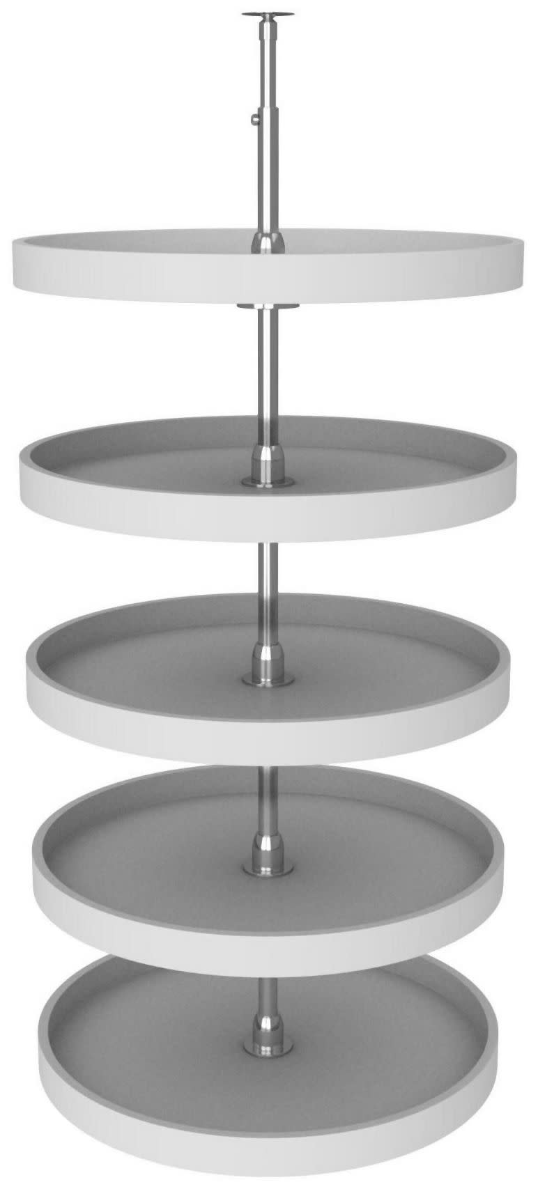 Photos - Wall Shelf Classic Rev-A-Shelf 6065-24-52  5 Tier 24" Full Circle Lazy Susan with 56-62" Adjustable Height Pole for Tall Pantry Cabinets 