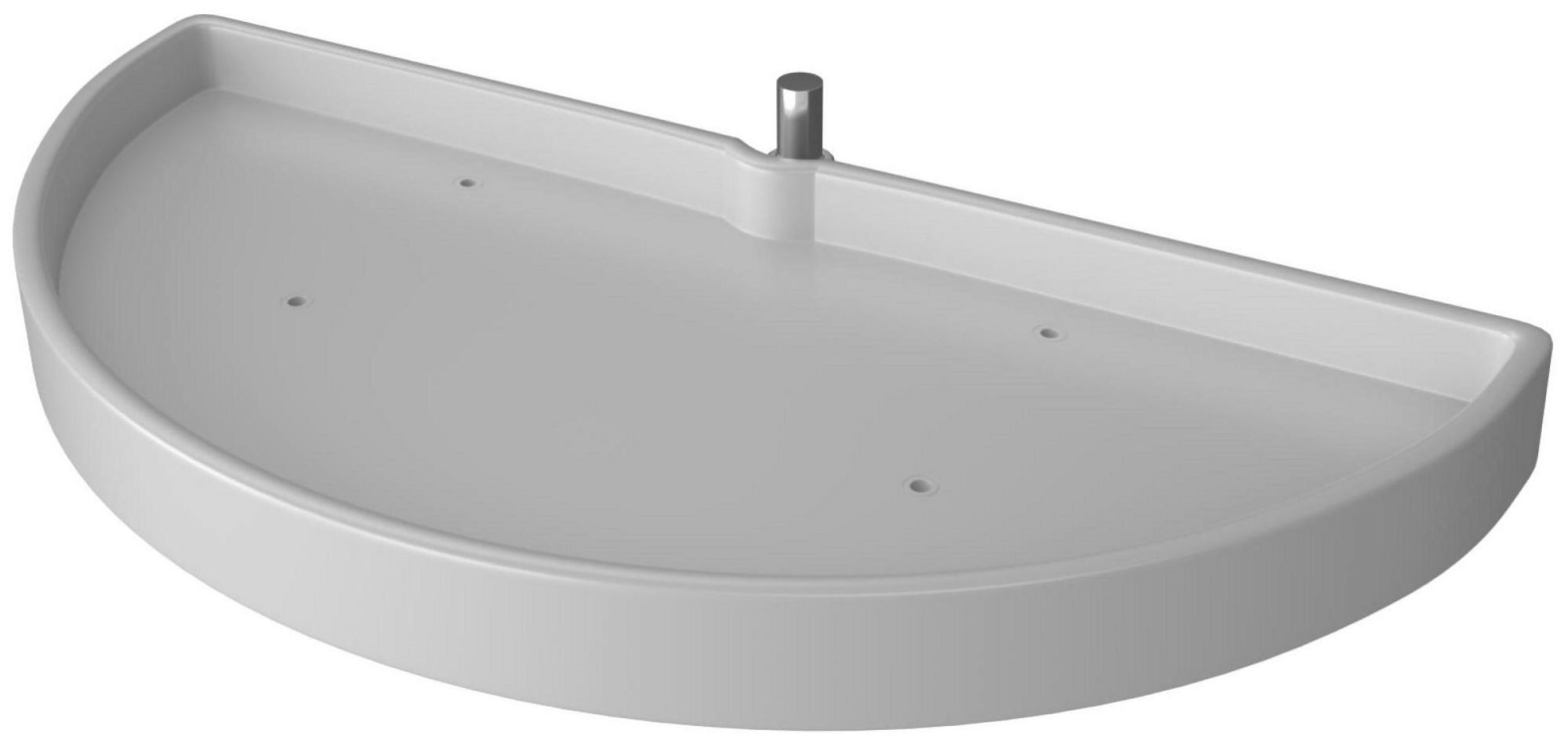 Rev-A-Shelf 6881-33-52 Classic 1 Shelf 33" Half Moon Pivot and Slide Lazy Susan for Blind Corner Cabinets White Storage and Organization Cabinet and