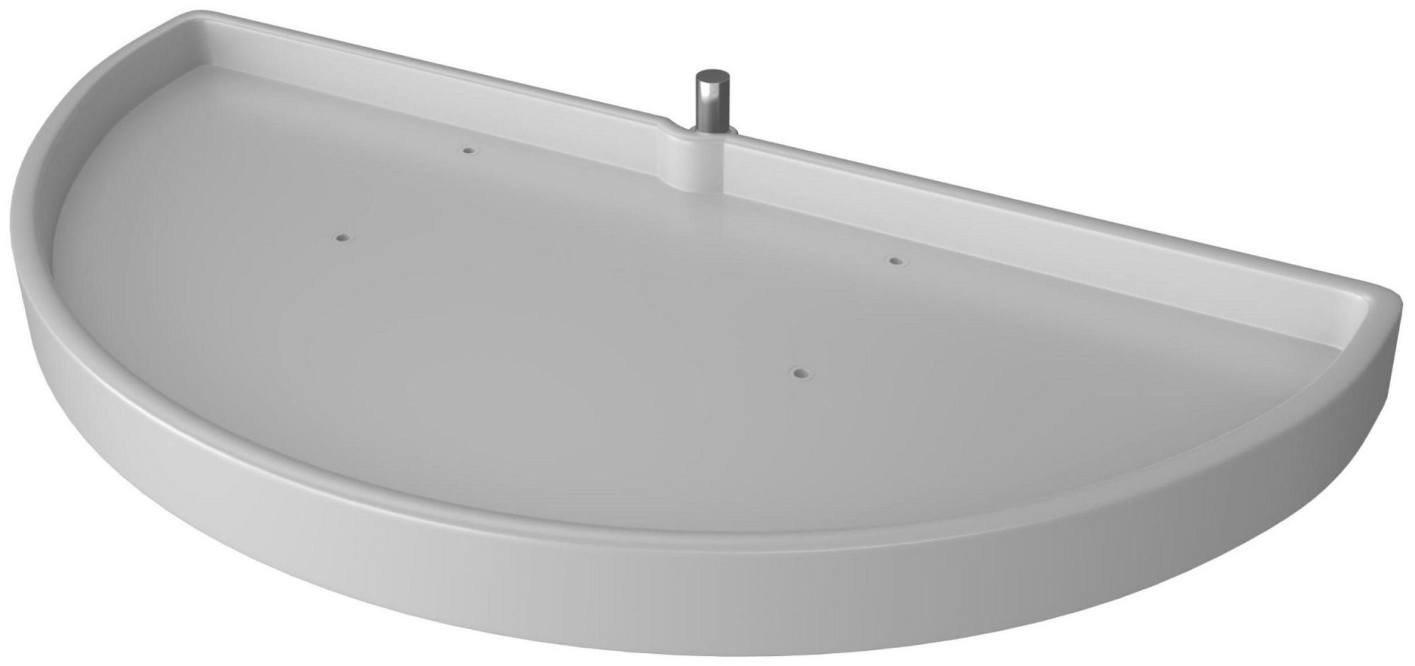 Rev-A-Shelf 6881-39-52 Classic 1 Shelf 39" Half Moon Pivot and Slide Lazy Susan for Blind Corner Cabinets White Storage and Organization Cabinet and