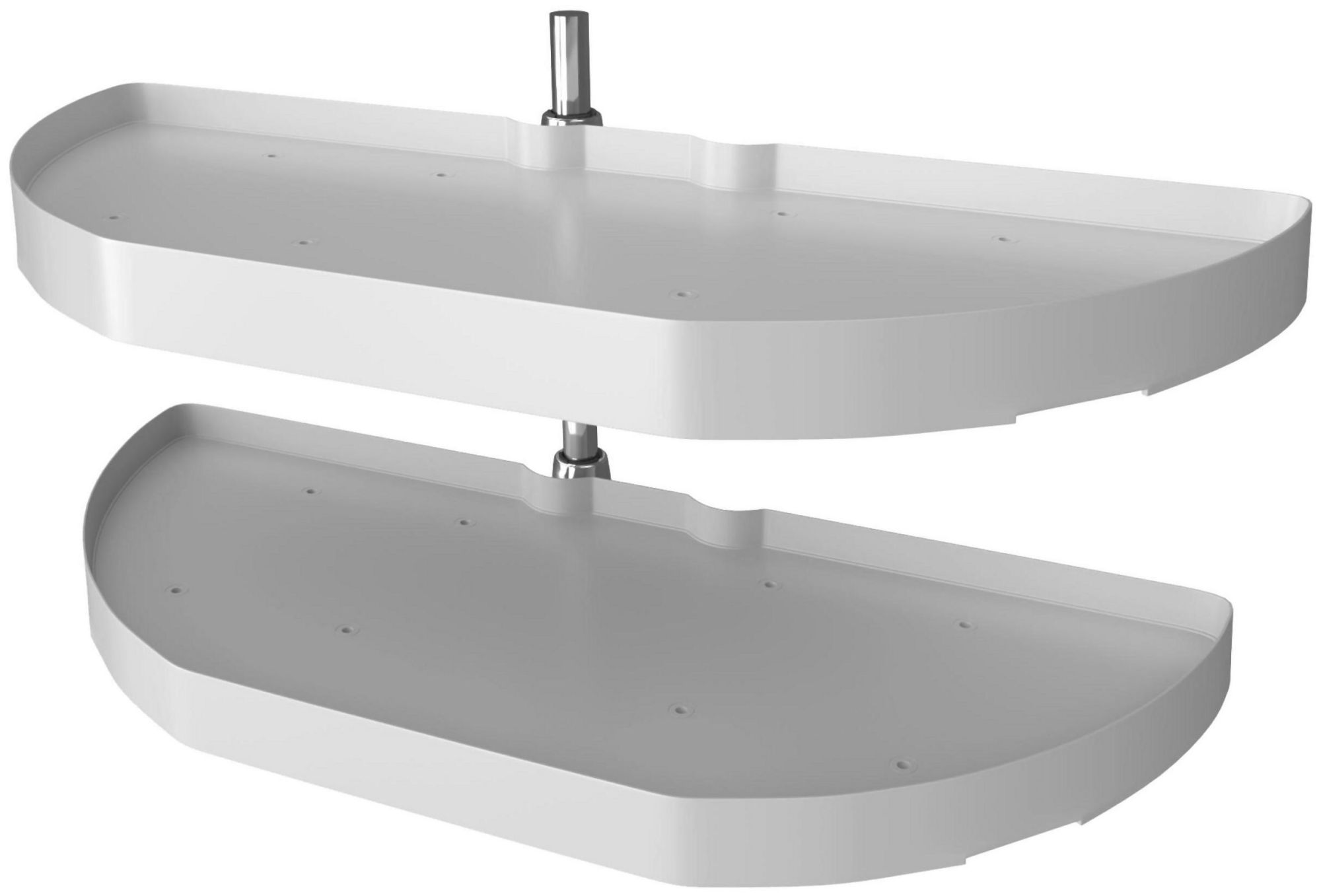 Photos - Wall Shelf Classic Rev-A-Shelf 6882-31-570  2 Tier 31" Half Moon Lazy Susan with Pivot and Slide Hardware for Blind Corner Cabinets Whit 