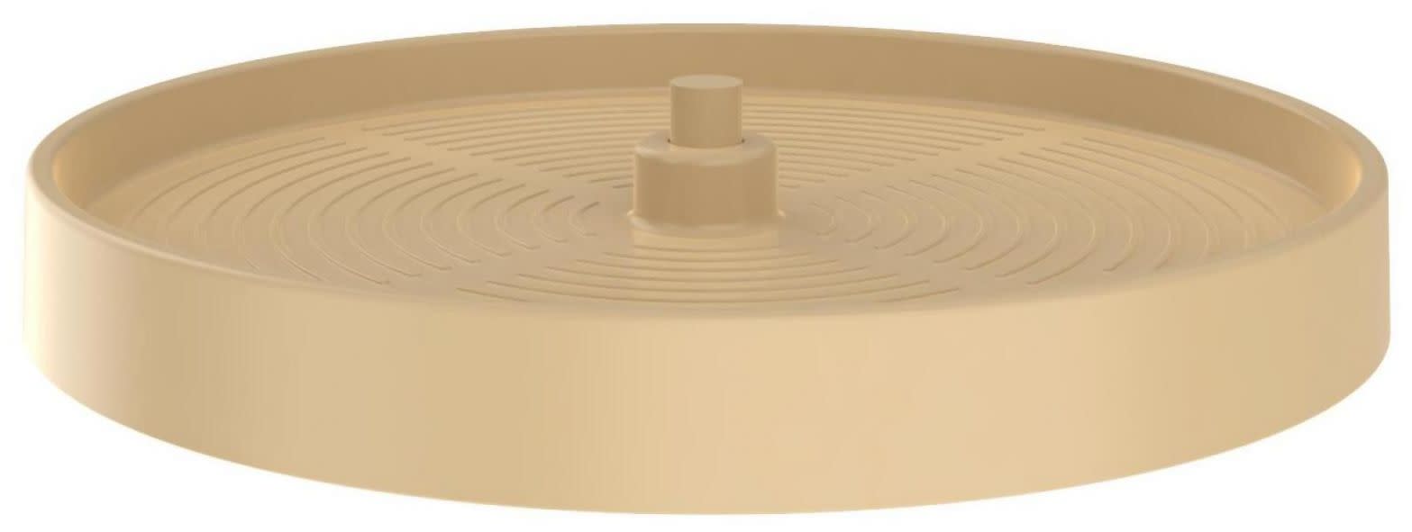 Rev-A-Shelf LD-2061-18BM-1 Lazy Daisy Polymer 1 Tier Single 18" Full Circle Bottom Mount Ridged Lazy Susan for Corner Wall Cabinets Almond Storage and