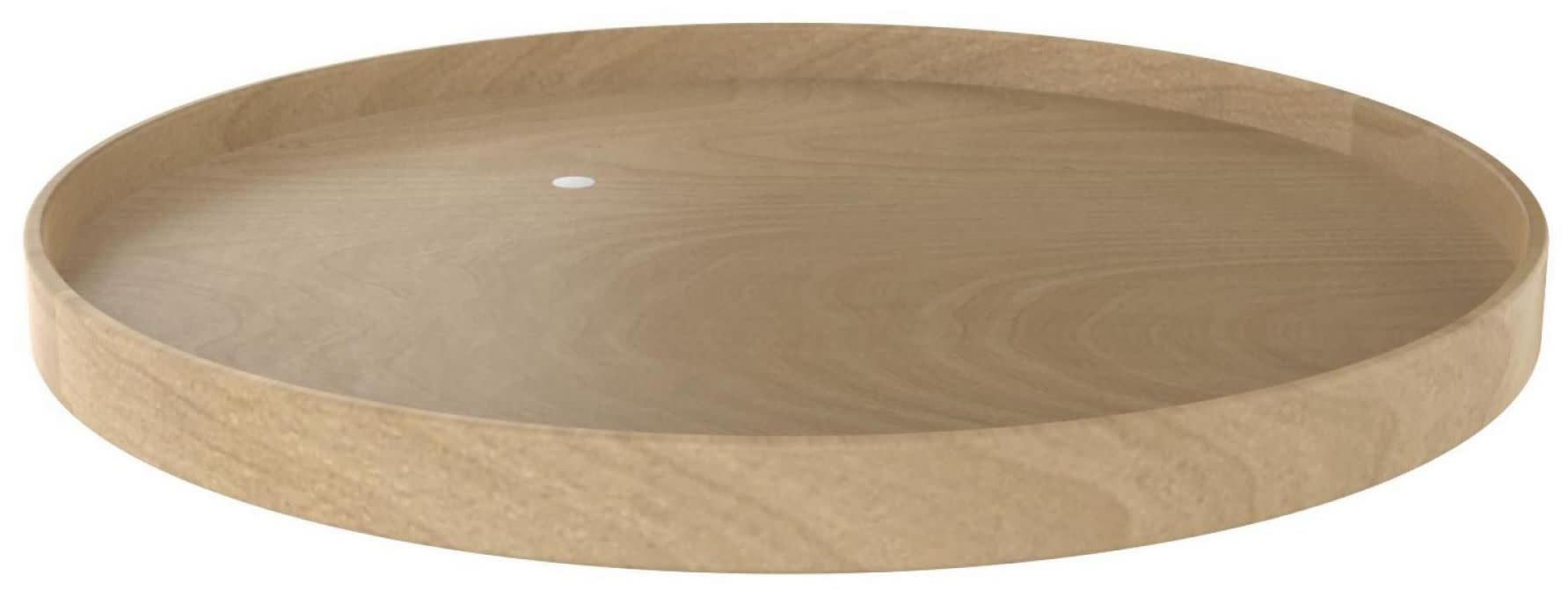 Rev-A-Shelf LD-4NW-001-32B-1 Lazy Daisy Natural Wood 1 Shelf 32" Full Circle Lazy Susan with Swivel Bearing Base for Corner Base Cabinets - 100 lb