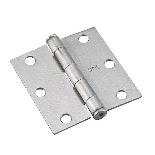 Photos - Other for Repair Richelieu 820-B 3 Inch x 3 Inch Plain Bearing Square Corner Mortise Door Hinge - Pair Brushed Chrome Door Hinge Plain Bearin 