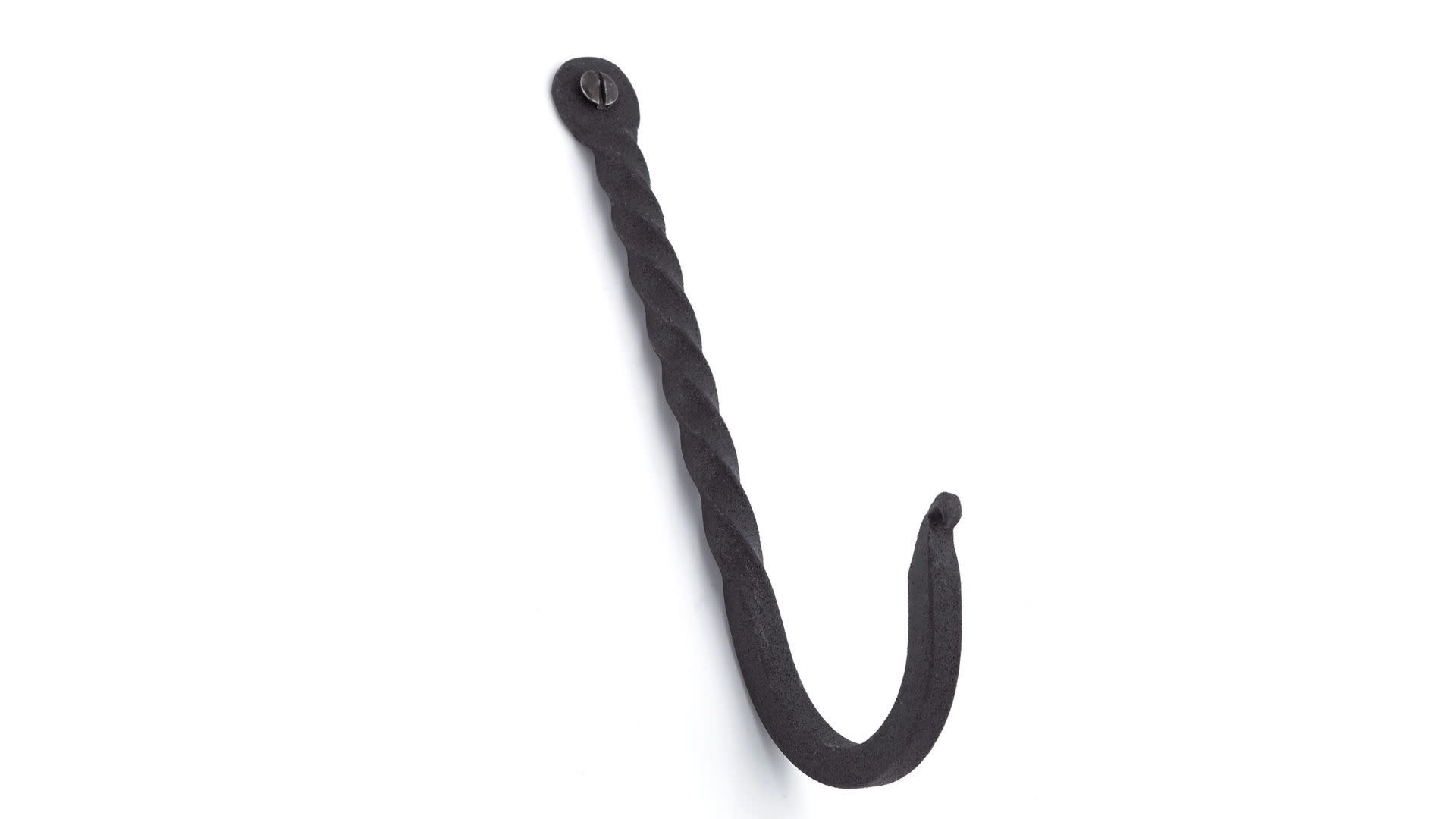 Photos - Towel Holder Richelieu 923RAW Single Robe Hook Black Forged Iron Bathroom Hardware and Accessories Bathroom Hardware Robe Hooks 92345RAW 