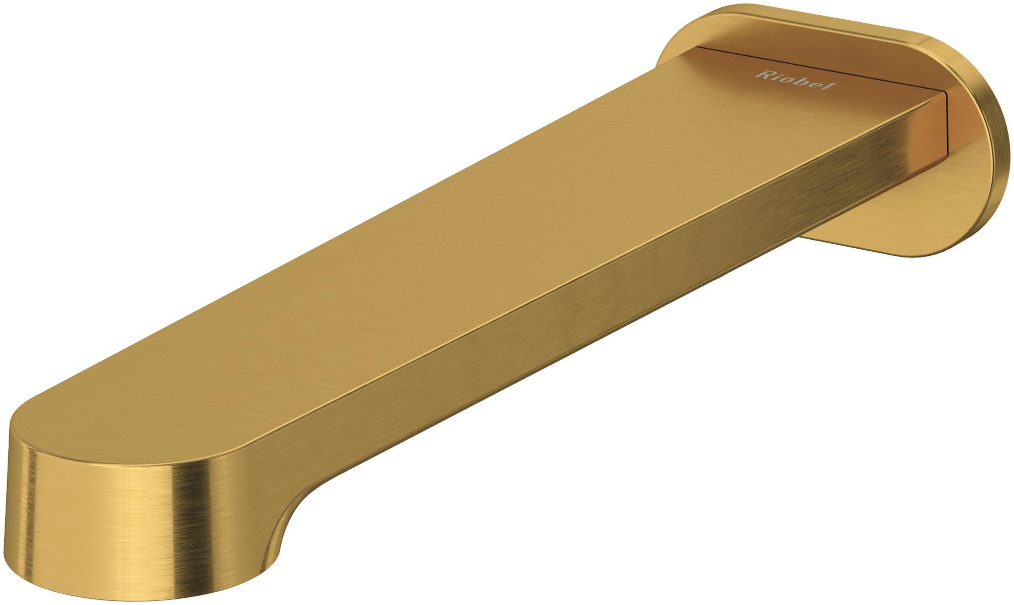 Photos - Pipe Trap Riobel NB80 Nibi 8-1/8" Tub Spout Brushed Gold Bath and Shower Accessories Tub Spouts Non Diverter Tub Spouts NB80BG 