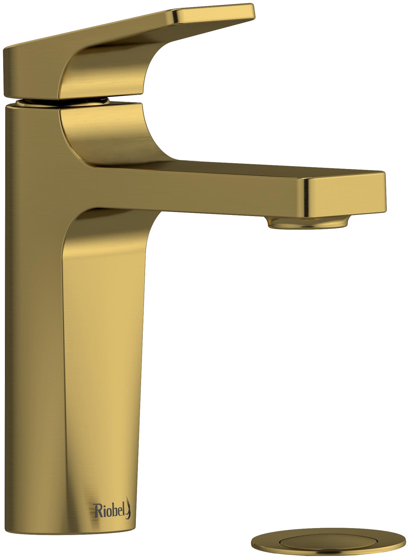 Photos - Tap Riobel ODS01 Ode 1.2 GPM Single Hole Bathroom Faucet Brushed Gold Faucet Bathroom Sink Faucets Single Handle ODS01BG 