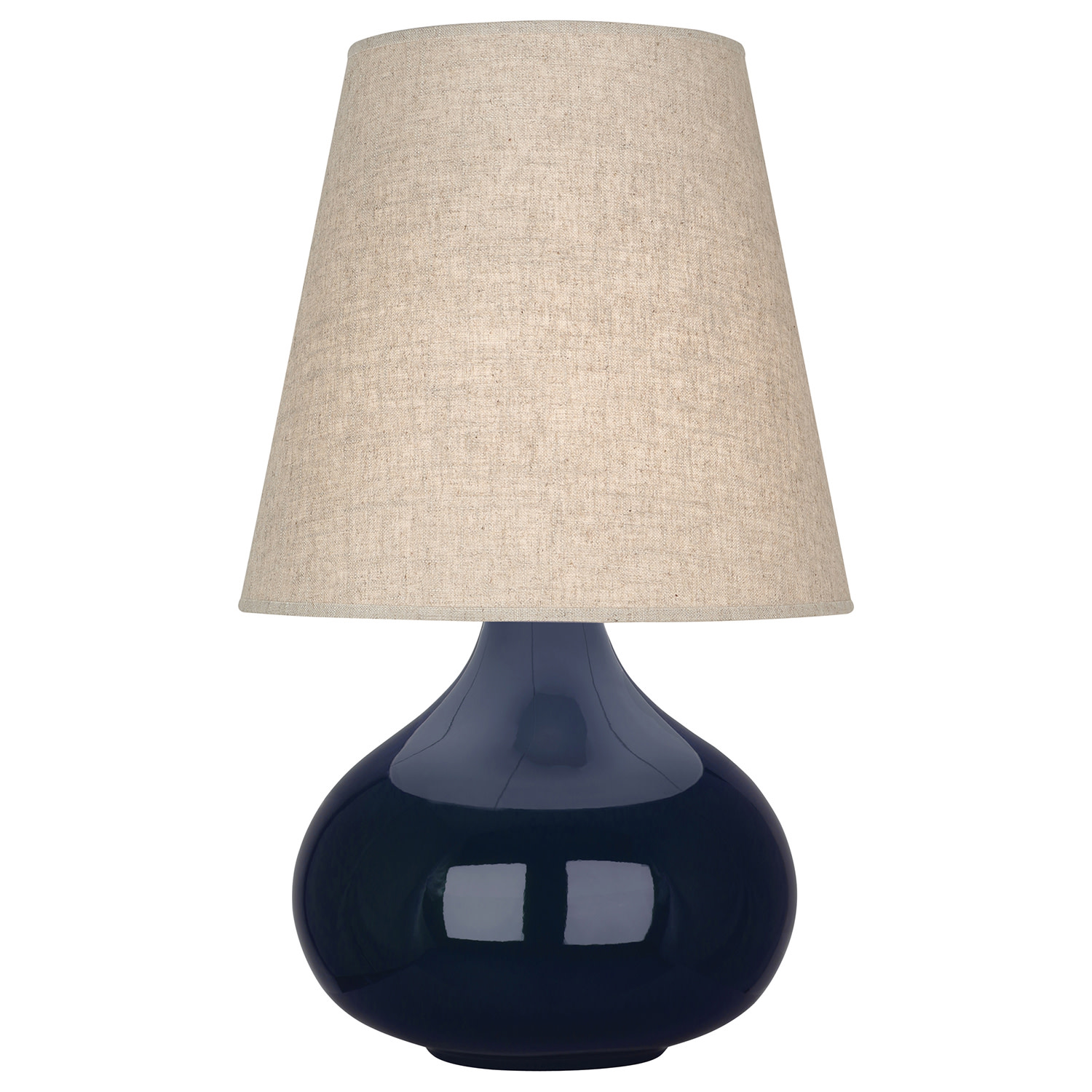 Photos - Desk Lamp Abbey Robert  June Buff AL June 24" Tall Vase Table Lamp with Linen Shade Midnight Blue Lamps Table Lamps MB91 
