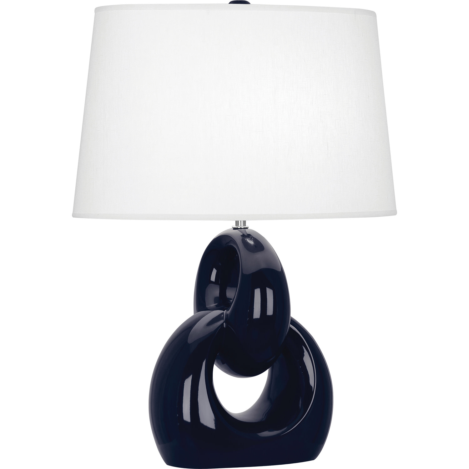 Photos - Desk Lamp Abbey Robert  Fusion TL Fusion 27" Tall Buffet Table Lamp with Linen Shade Midnight Blue Lamps Table Lamps MB981 