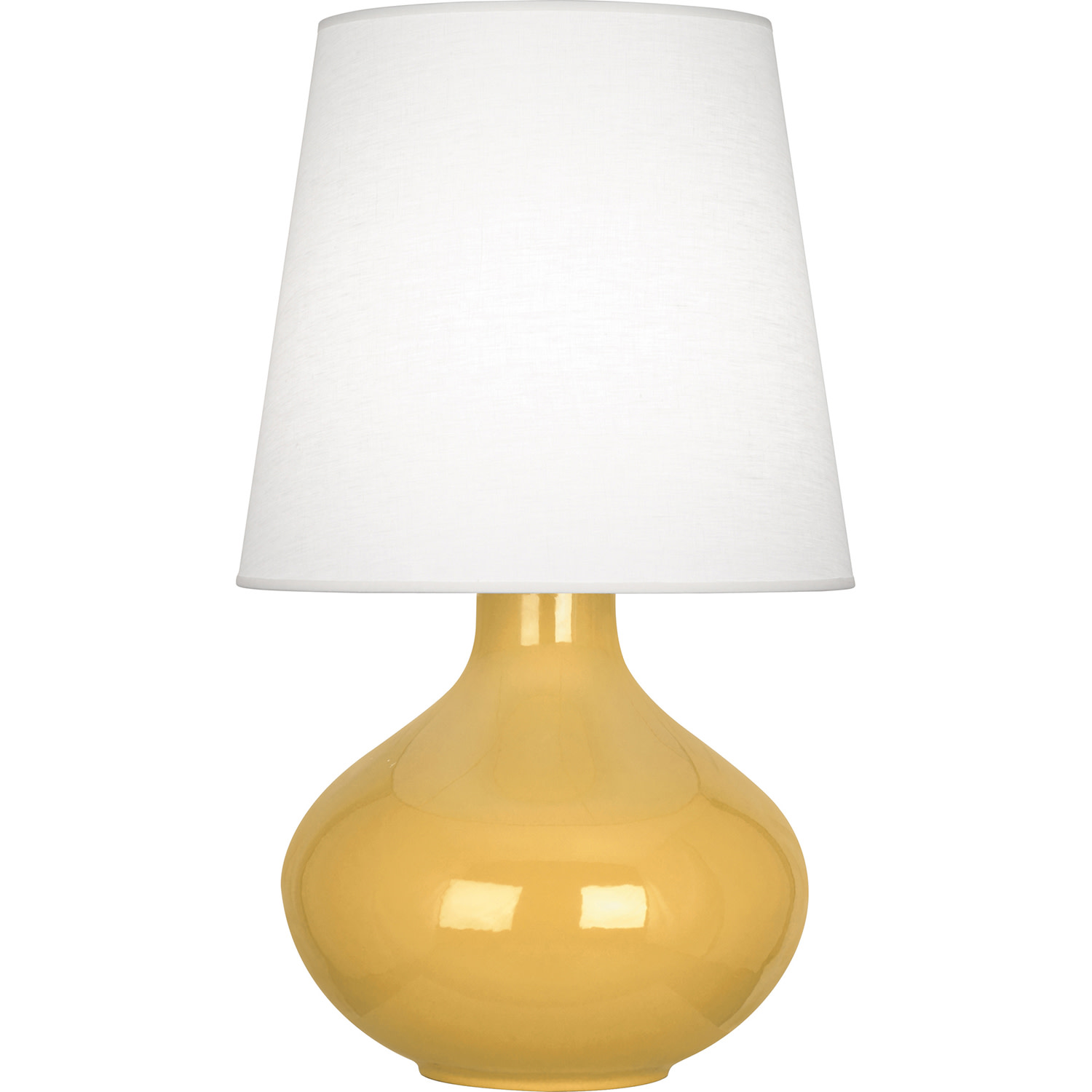 Photos - Desk Lamp Abbey Robert  June Oyster TL June 31" Tall Vase Table Lamp with Oyster Linen Shade Sunset Yellow Lamps Table Lamps SU993 