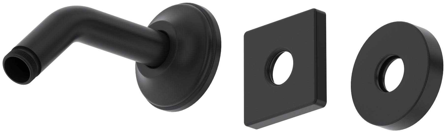 Photos - Shower Riser Rail & Head Holder ROHL 1440/5 5" Reach Wall Mount Shower Arm Matte Black Bath and Shower Accessories Shower Components Shower Arms 1440/5