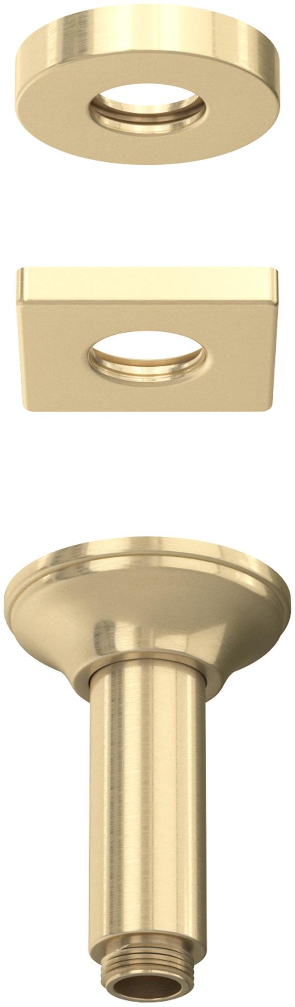 Photos - Shower Riser Rail & Head Holder ROHL 1505/3 Shower 3-11/16" Ceiling Mounted Shower Arm and Flange Antique Gold Bath and Shower Accessories Shower Components 