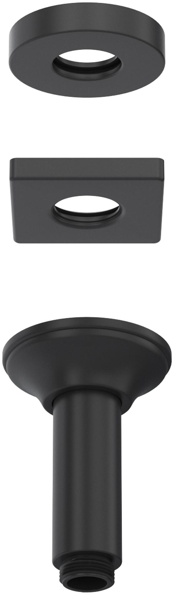 Photos - Shower Riser Rail & Head Holder ROHL 1505/3 Shower 3-11/16" Ceiling Mounted Shower Arm and Flange Matte Black Bath and Shower Accessories Shower Components 