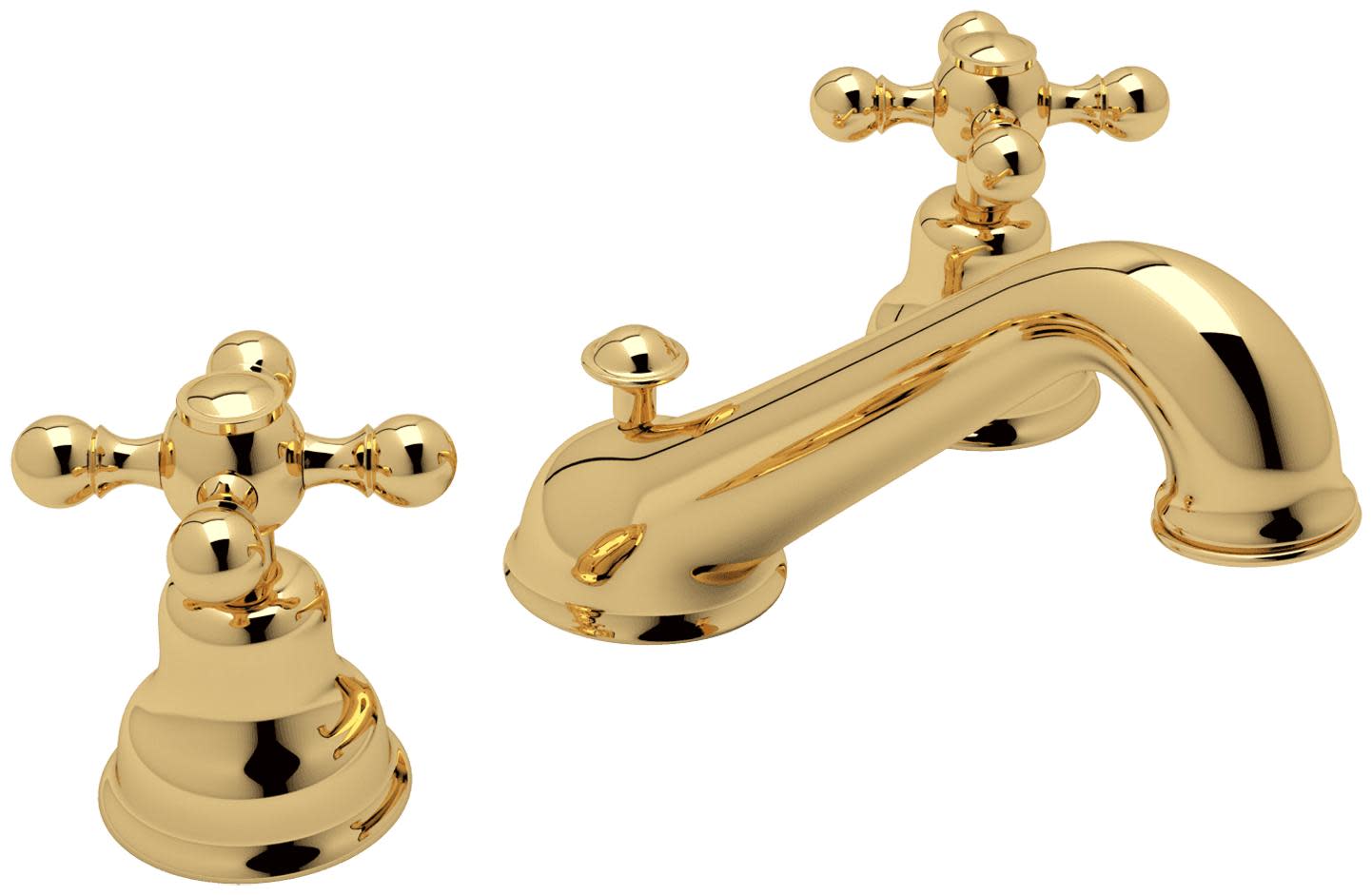 Photos - Tap ROHL AC102X-2 Arcana 1.2 GPM Widespread Bathroom Faucet with Pop-Up Drain Assembly Italian Brass Faucet Bathroom Sink Faucet 