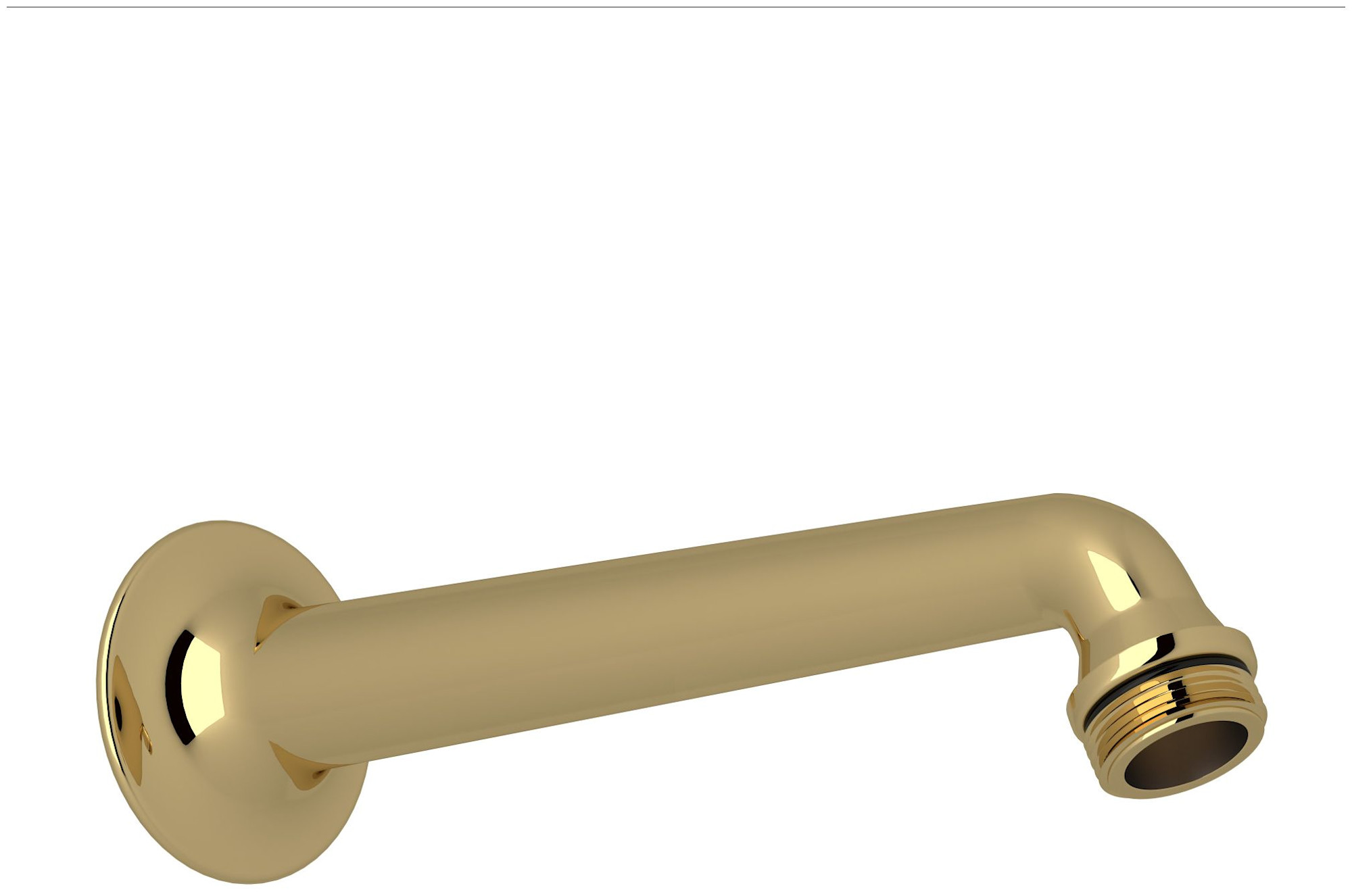 Photos - Shower Riser Rail & Head Holder ROHL C5056.2 Spa Shower 7-1/8" Wall Mounted Shower Arm and Flange Unlacquered Brass  Bath and Shower Accessor (Living Finish)