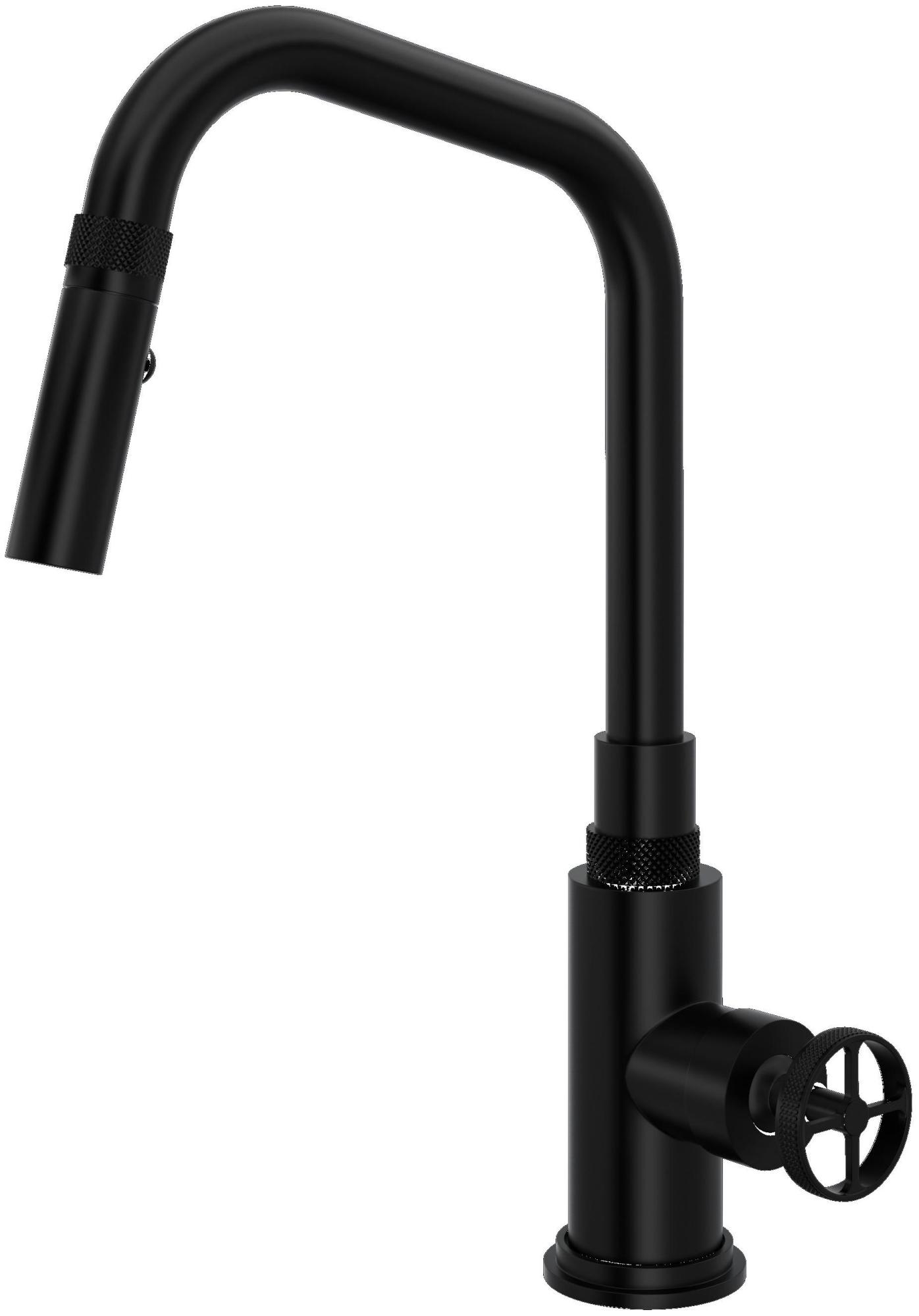 Photos - Tap ROHL CP56D1IW Campo 1.8 GPM Single Hole Pull Down Kitchen Faucet Matte Black Faucet Kitchen Single Handle CP56D1IWMB 