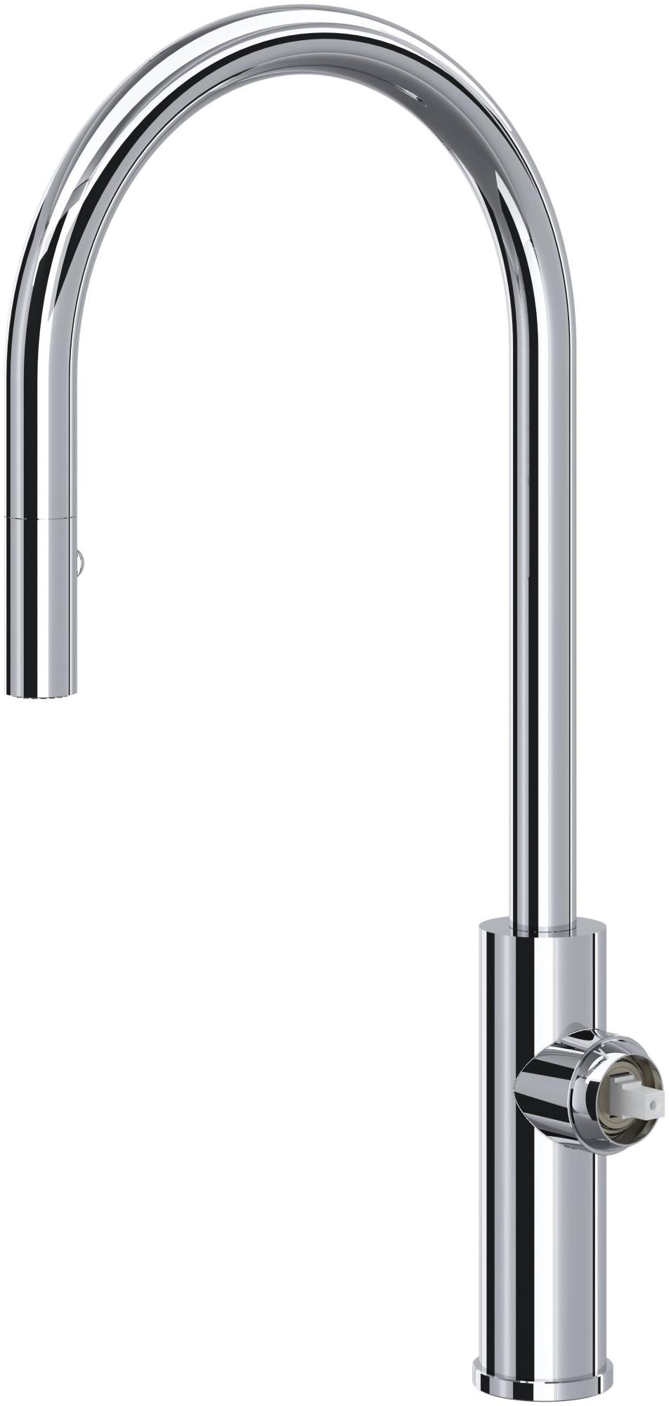 Rohl EC55D1 Eclissi 1.75 GPM Single Hole Pull Down Kitchen Faucet Polished Chrome Faucet Kitchen Single Handle