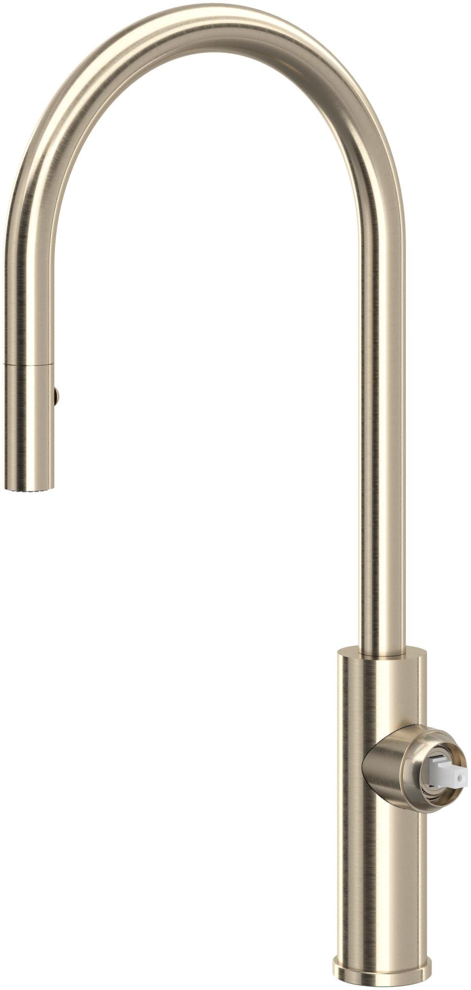 Rohl EC55D1 Eclissi 1.75 GPM Single Hole Pull Down Kitchen Faucet Satin Nickel Faucet Kitchen Single Handle