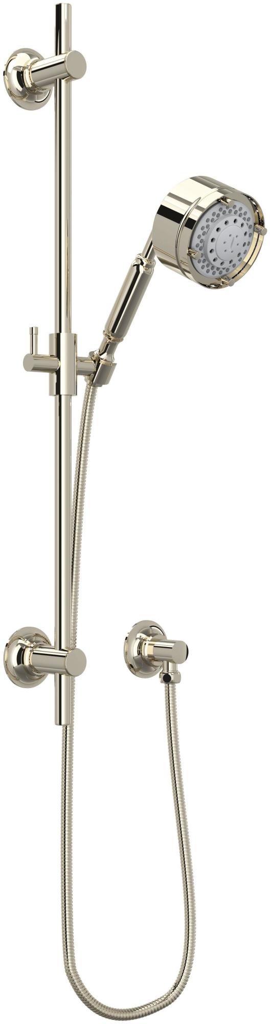 Photos - Shower System ROHL MB2046 Graceline 1.8 GPM Multi Function Hand Shower Package - Includes Slide Bar Hose and Wall Supply Polished Nickel S 