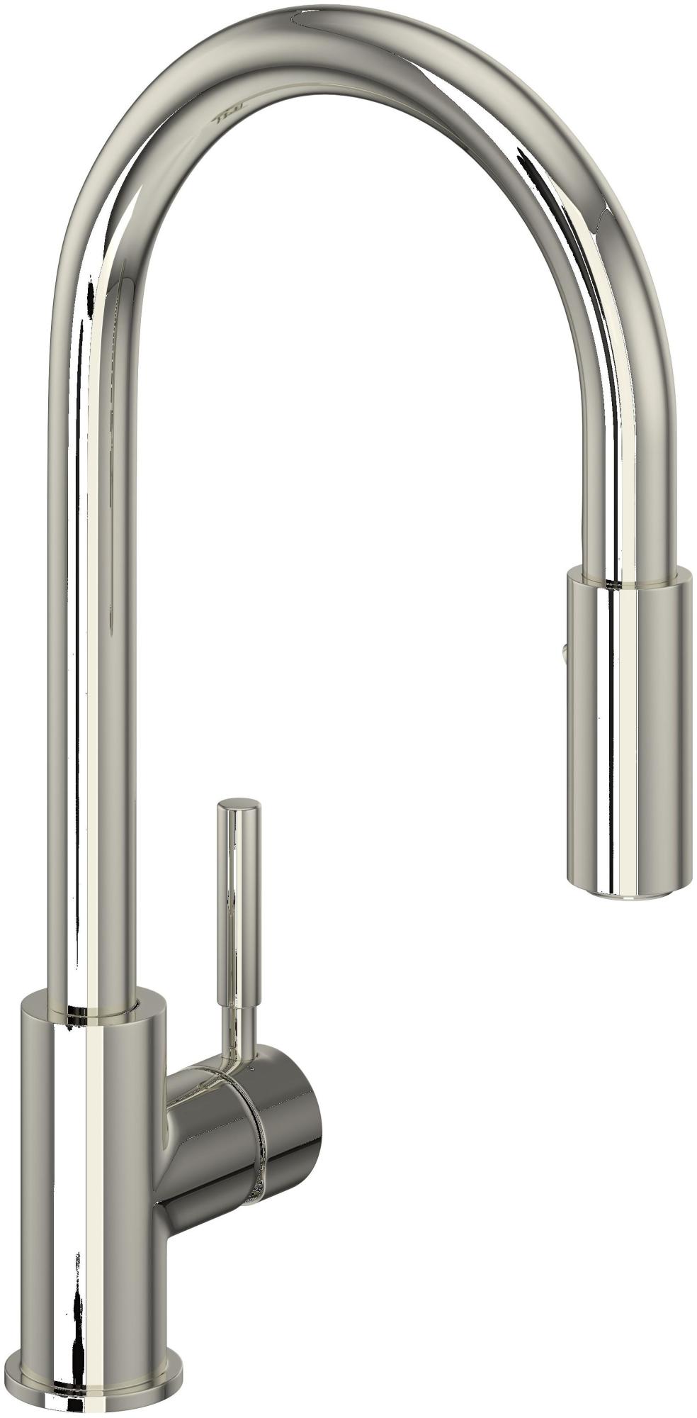 Photos - Tap ROHL R7520 Lux 1.8 GPM Single Hole Pull Down Kitchen Sink Faucet Polished Nickel Faucet Kitchen Single Handle R7520PN 
