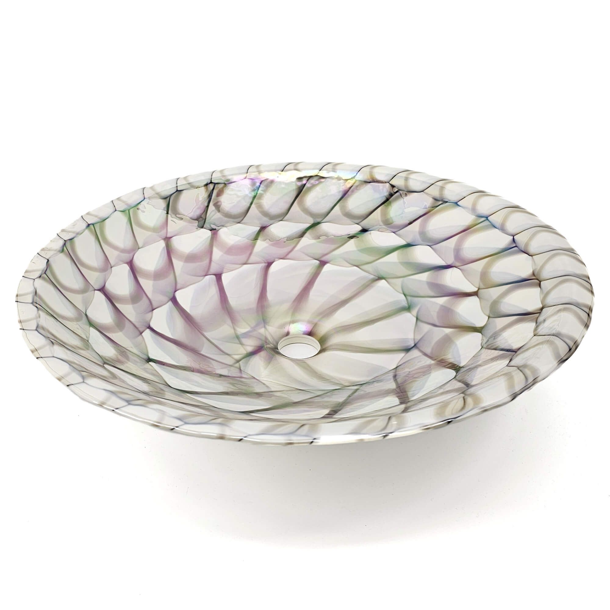 Photos - Bathroom Sink Vessel Ruvati RVB3026 Murano 20-1/2" Specialty Glass   Nautilus Brown Sinks s Sinks Only 