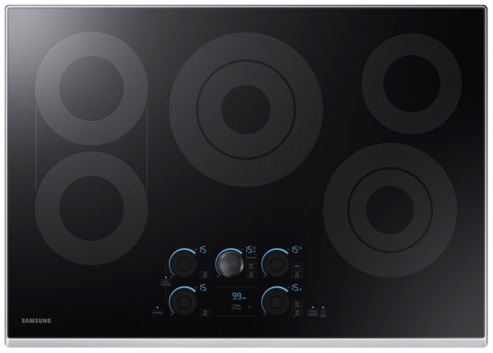 Photos - Hob Samsung NZ30K7570R 30 Inch Wide Built In Electric Cooktop with Rapid Boil WiFi / Bluetooth Connectivity and Sync Elements St