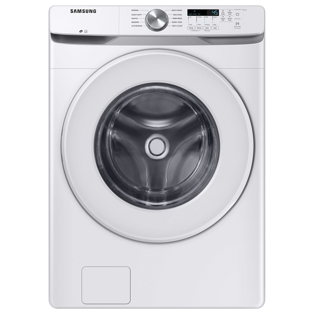 Photos - Washing Machine Samsung WF45T6000A 27 Inch Wide 4.5 Cu. Ft. Energy Star Rated Front Loading  Washer with Smart Care White La 