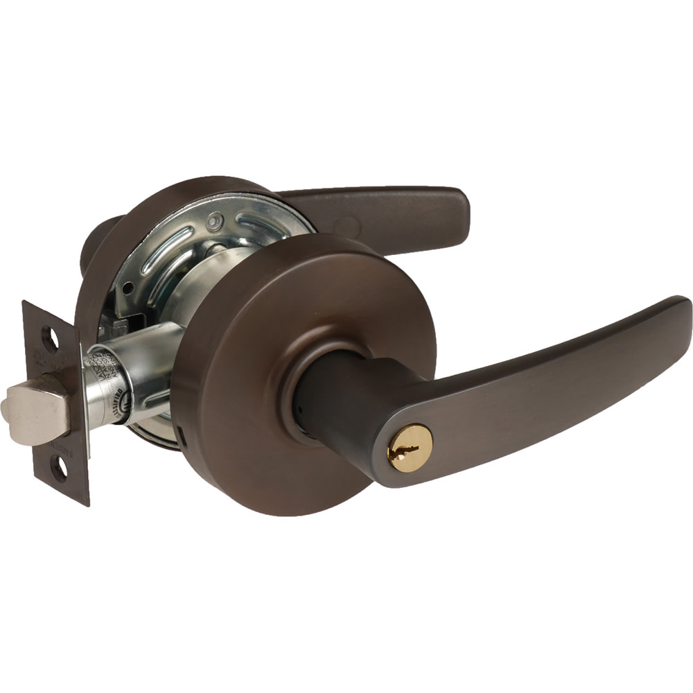 Sargent 7G04LB 7 Line Panic Proof Grade 2 Keyed Entry Storeroom Door Lever Set with B Lever Oil Rubbed Bronze Commercial Door Hardware Door Levers