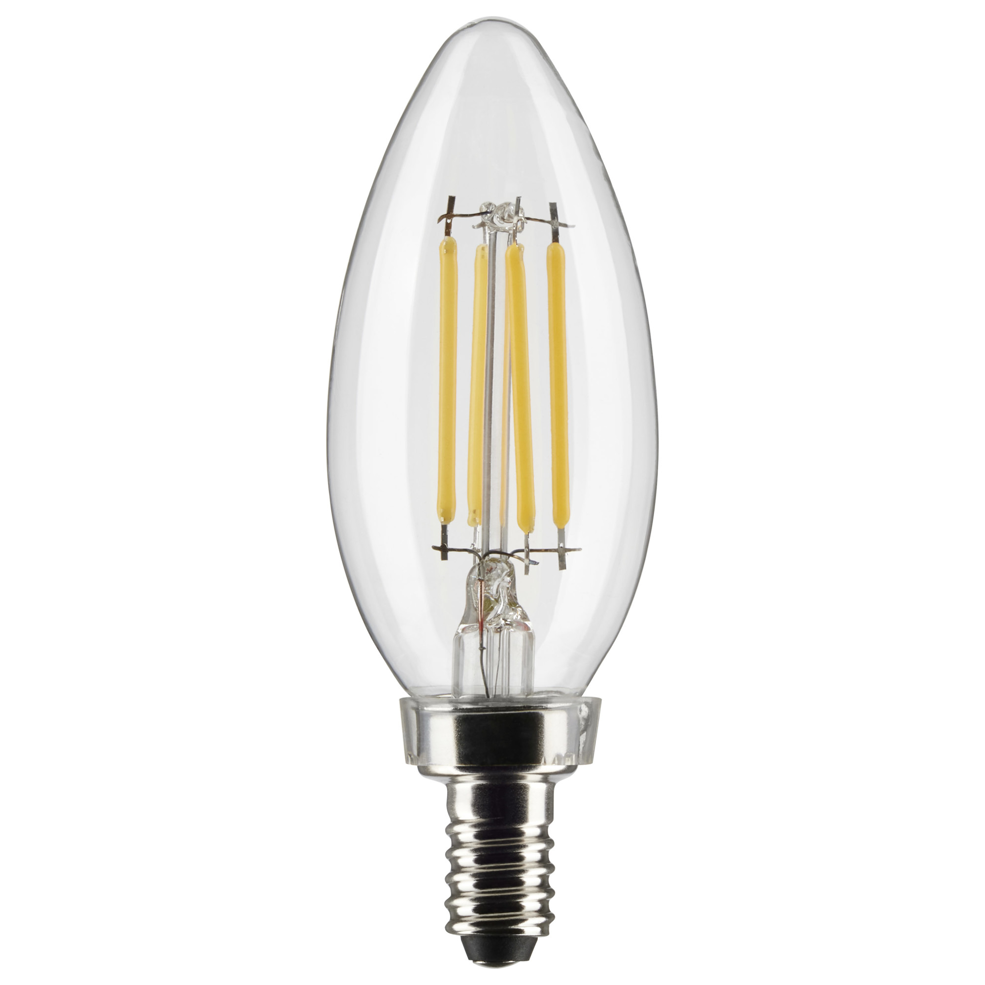 Photos - Light Bulb WATT Satco Lighting S21265 4  Vintage Edison Dimmable B11 Candelabra  LED Bulb - 350 Lumens 3000K and 90CRI Clear Bulbs (E12)